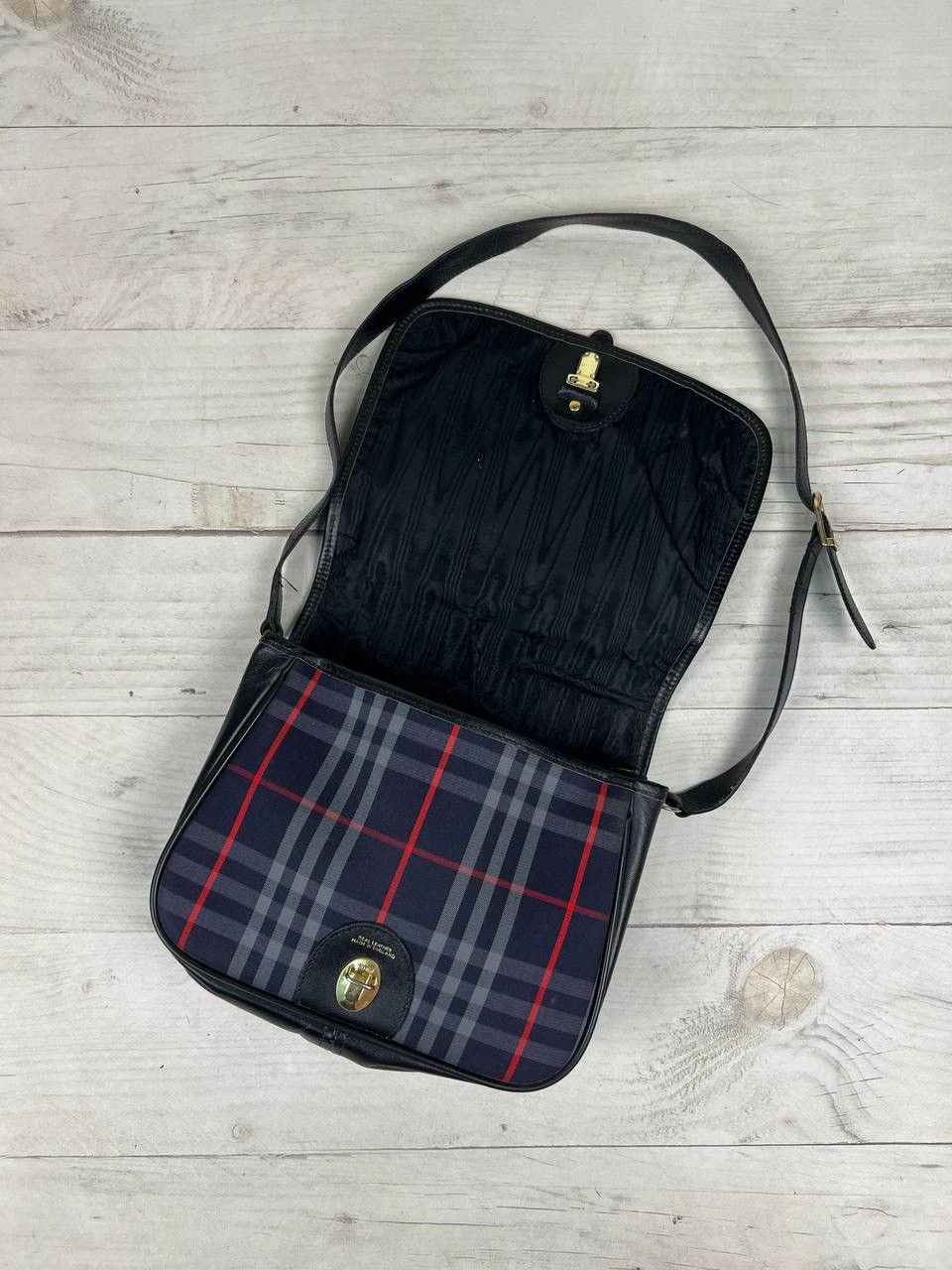 Burberry Burberrys Nova Check Blue Leather Crossbody Shoulder Bag Size ONE SIZE - 20 Thumbnail