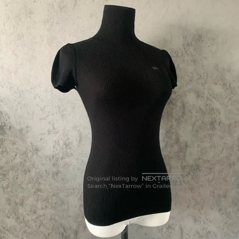 Burberry Burberry Black Wool Short Sleeve T-Shirt. Size M / US 6-8 / IT 42-44 - 6 Thumbnail