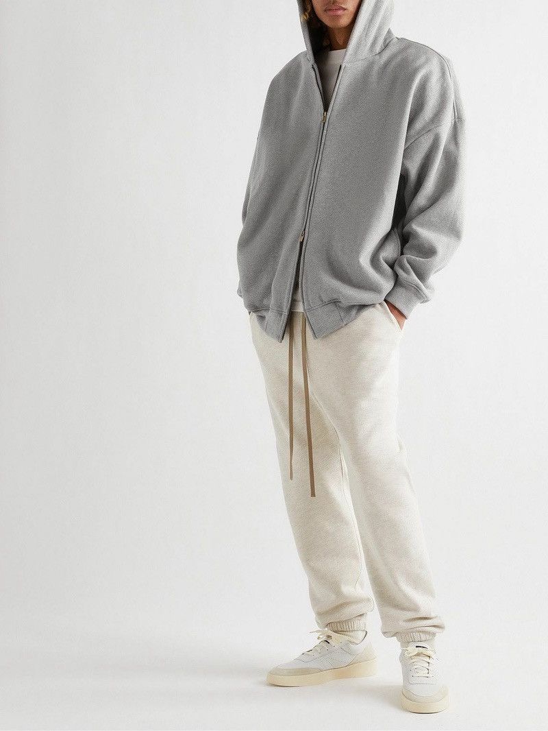 Fear of God Fear of God Eternal Logo Flocked Cotton Jersey Zip Up Hoodie Size US XL / EU 56 / 4 - 3 Thumbnail