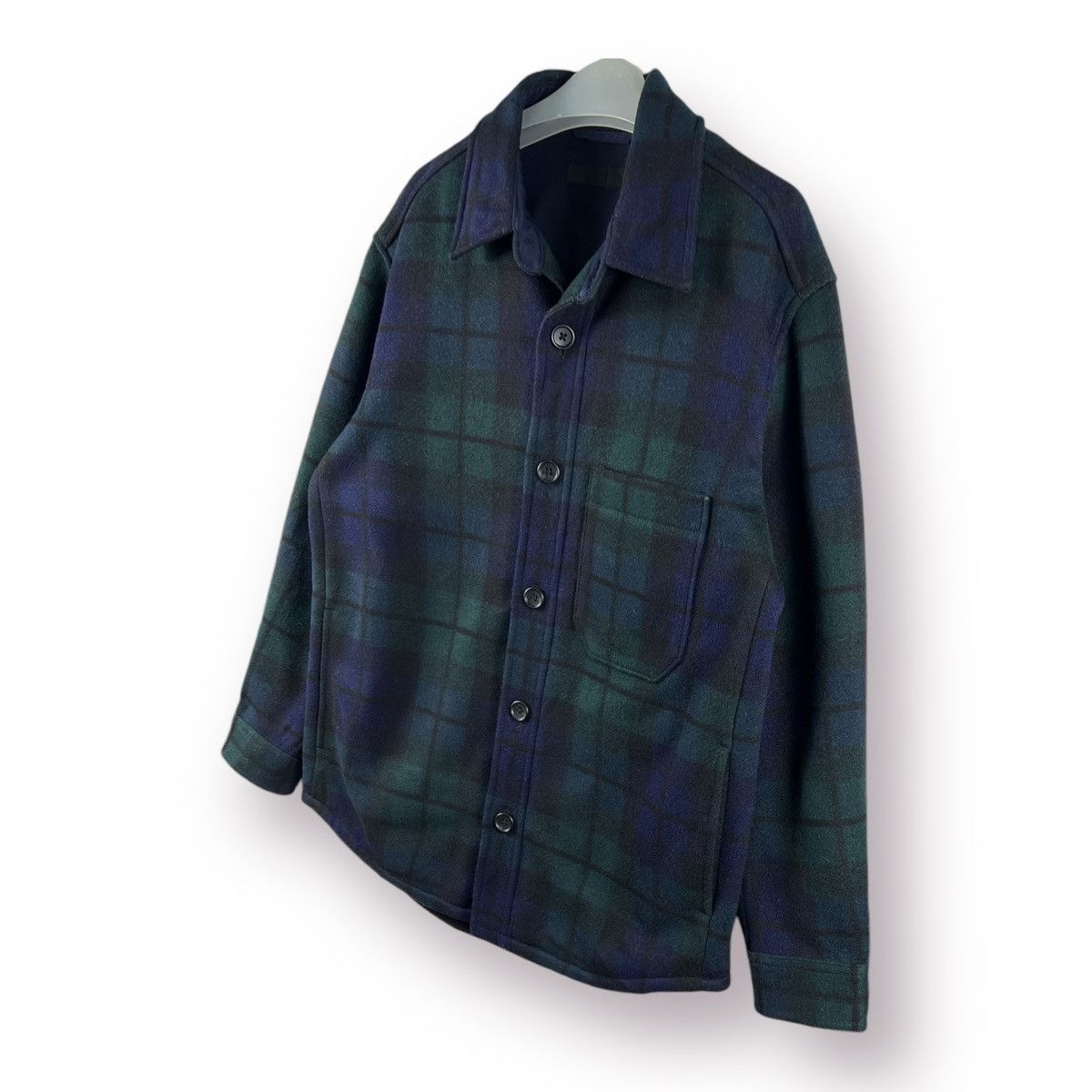 Japanese Brand × Uniqlo 🔥 UNIQLO BLUE TARTAN WOOL JACKET - M Size US S / EU 44-46 / 1 - 2 Thumbnail