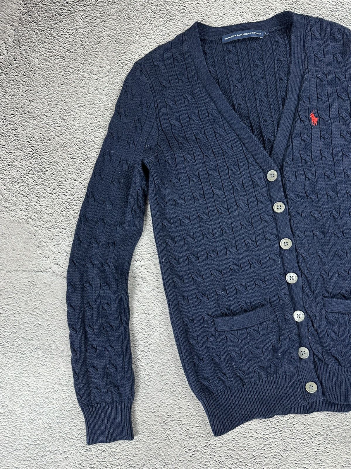 Polo Ralph Lauren Polo Ralph Lauren Woman’s Cable Knit Striped Cardigan 00s Size M / US 6-8 / IT 42-44 - 3 Thumbnail