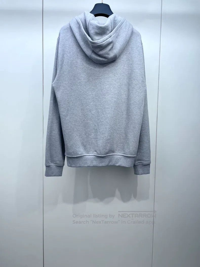 Hermes Hermes 24 Grey Leather Pattern Hooded Fleece Sweatshirt Size US S / EU 44-46 / 1 - 2 Thumbnail