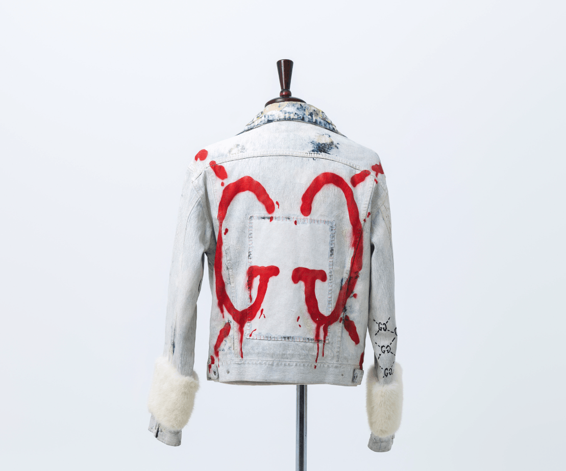 Gucci Gucci FW2016 GucciGhost Hand-Painted Mink Denim Jacket Size US S / EU 44-46 / 1 - 2 Thumbnail