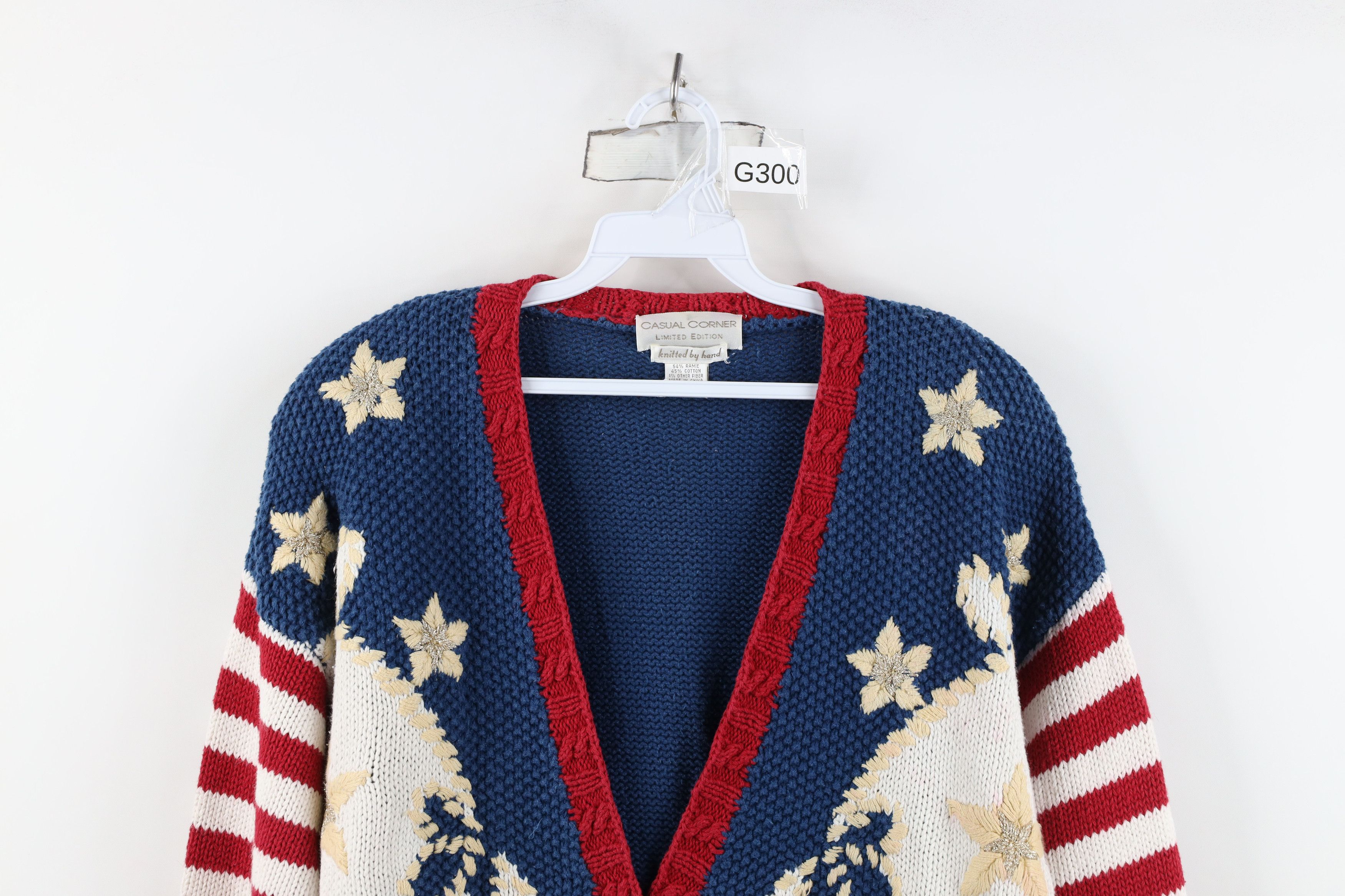 Vintage Vintage 90s Streetwear Flower Boat Anchor Cardigan Sweater Size M / US 6-8 / IT 42-44 - 2 Thumbnail