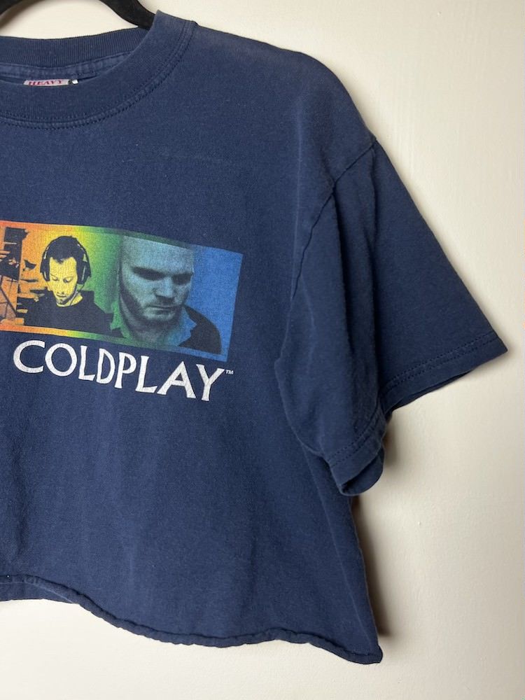 Band Tees Vintage 2005 Coldplay Twisted Logic Tour Cut Off Crop Top Size M / US 6-8 / IT 42-44 - 3 Thumbnail
