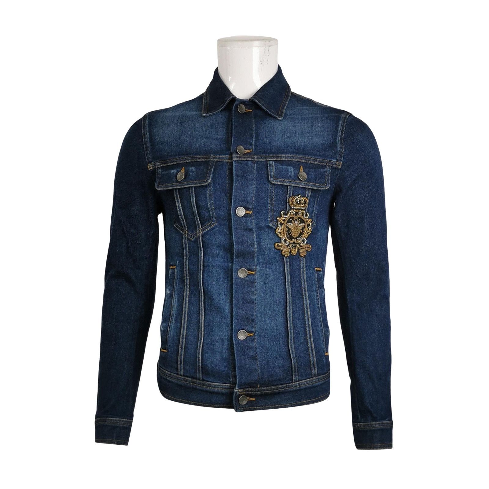 Dolce & Gabbana Dolce & Gabbana Bee Embroidered Denim Jacket Size 44 Size US S / EU 44-46 / 1 - 1 Thumbnail
