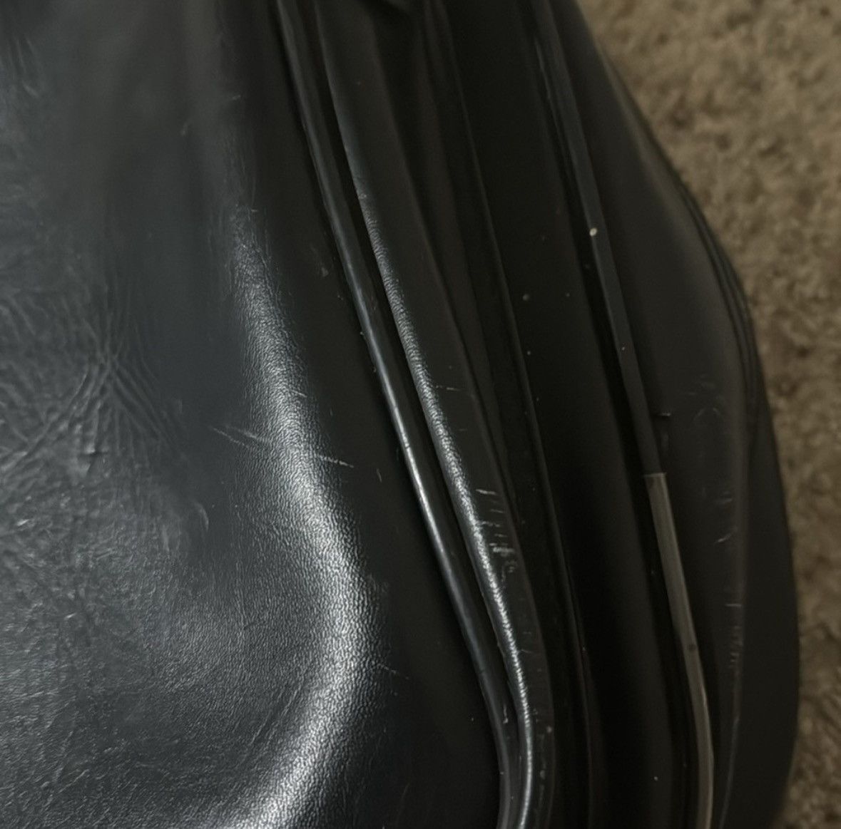 Vintage Vintage Retro Travel Bag Luggage 🧳 💼 Black Leather Size ONE SIZE - 8 Thumbnail
