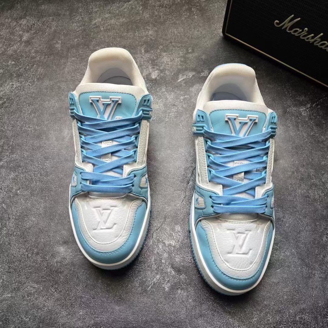Balenciaga Balenciaga Training Blue Lowtop Sneakers 37 Women Size US 6.5 / IT 36.5 - 1 Thumbnail