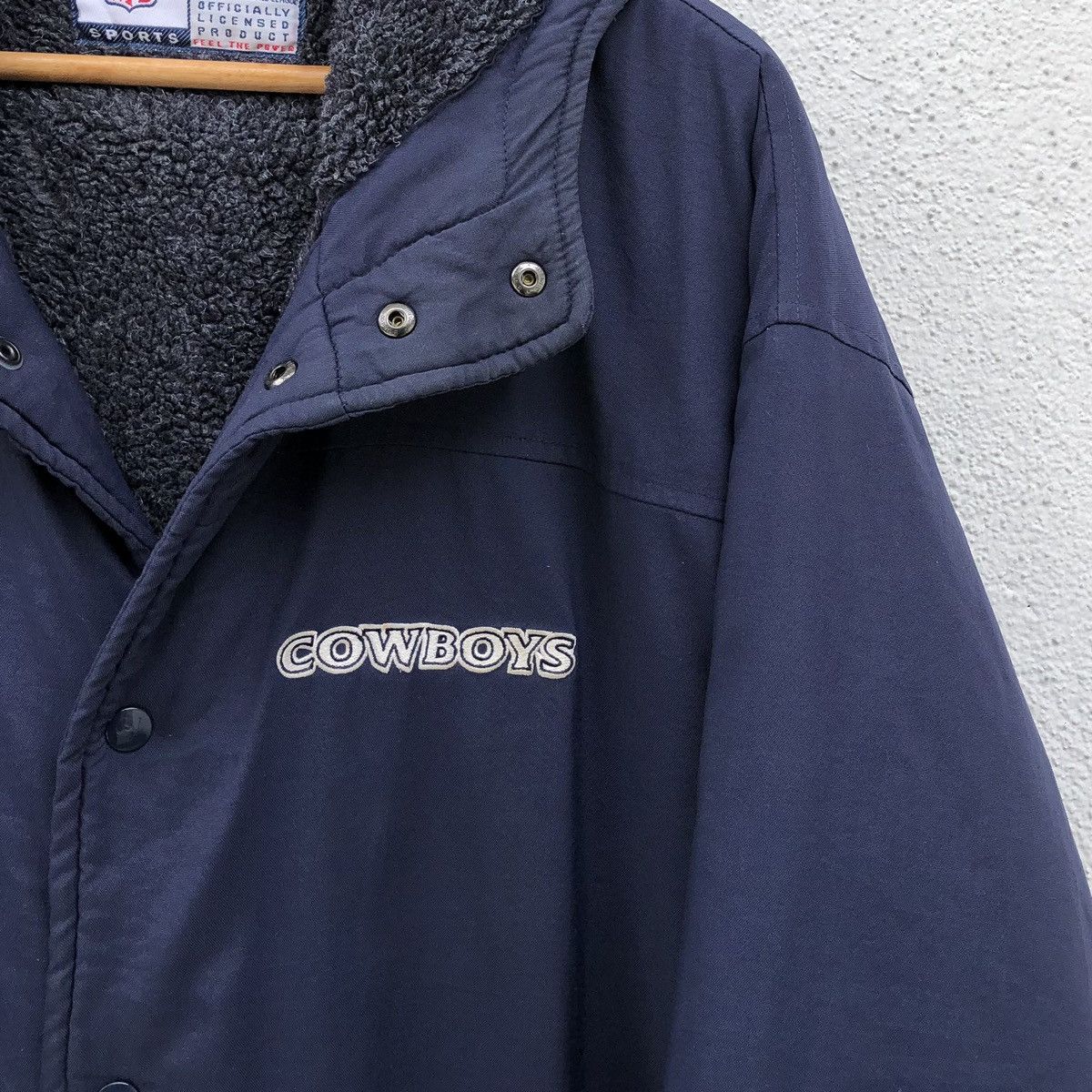 NFL Vintage Dallas COWBOYS NFL Sport Lined Fleece Long Jacket Size US L / EU 52-54 / 3 - 8 Thumbnail
