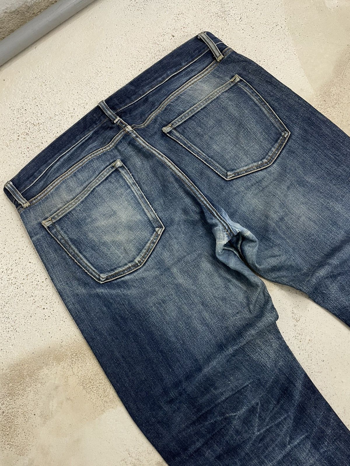 Japanese Brand Uniqlo Nigo Selvedge Mud Workaholic Denim SelfRepair Size US 37 - 11 Thumbnail