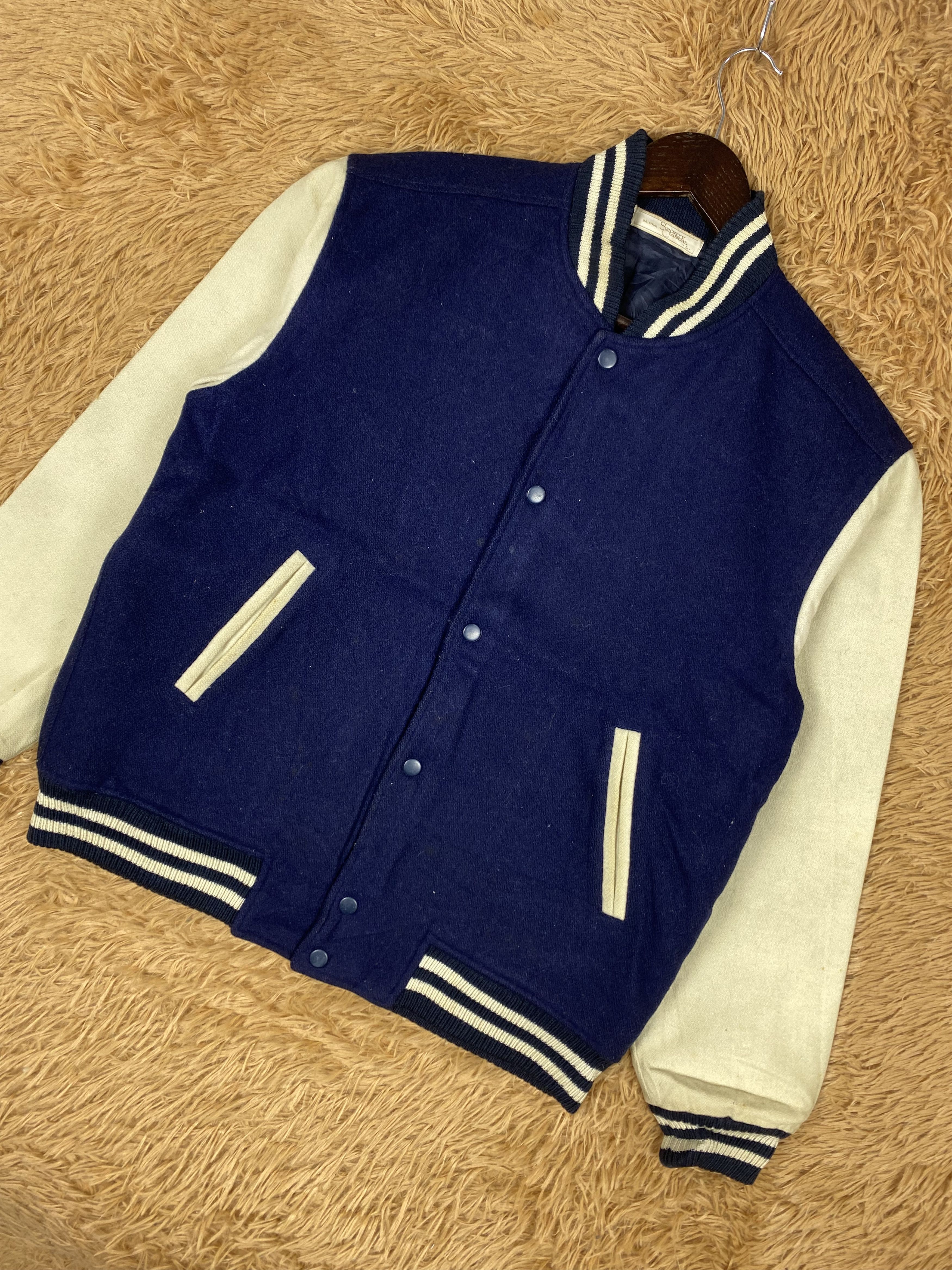 Japanese Brand Vintage Sporty Casual Varsity Jacket DJ1006 Size US L / EU 52-54 / 3 - 2 Thumbnail