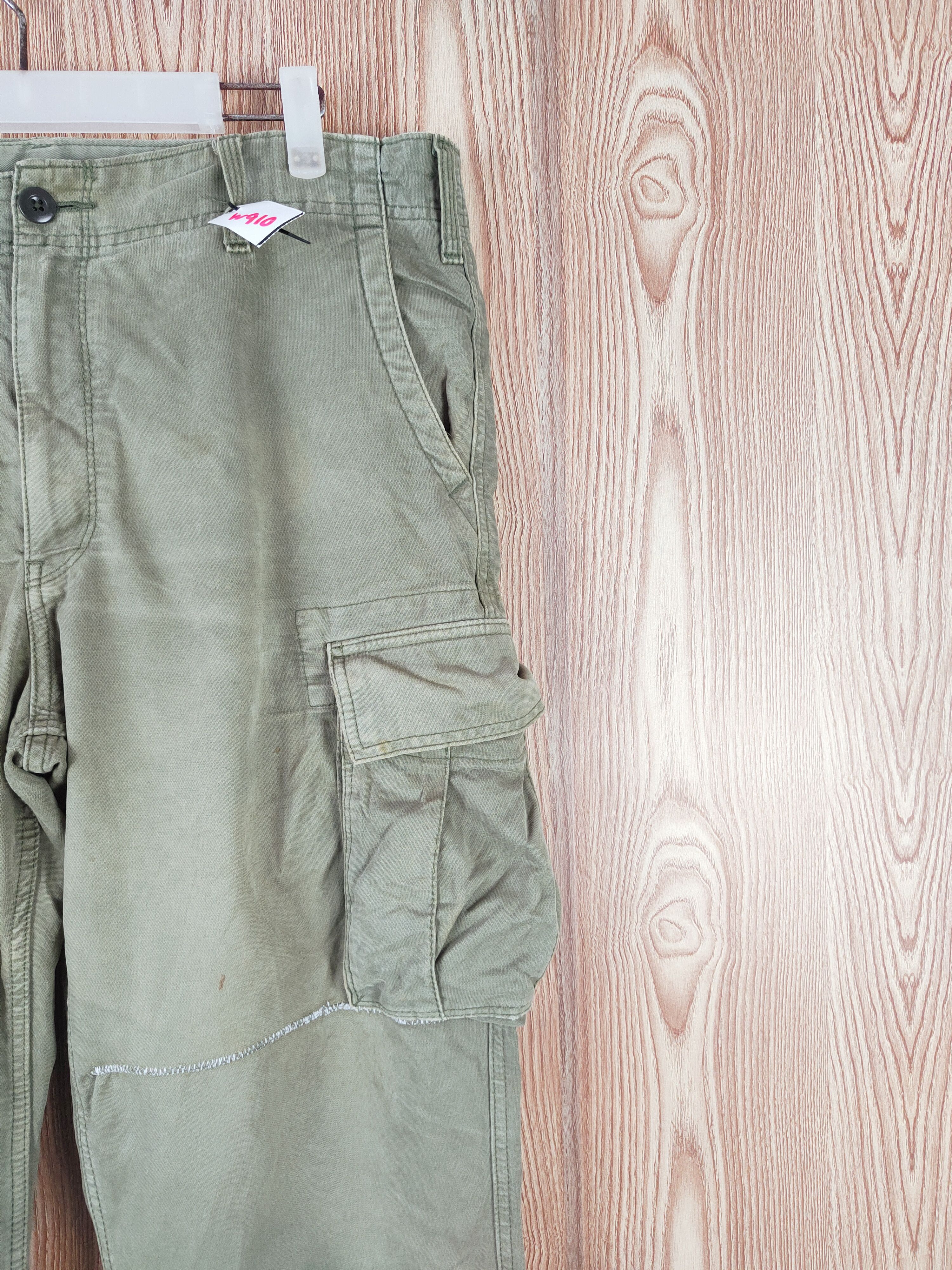 Japanese Brand Uniqlo Green Faded Multipocket Tactical Cargo Pants #W910 Size US 36 / EU 52 - 6 Thumbnail