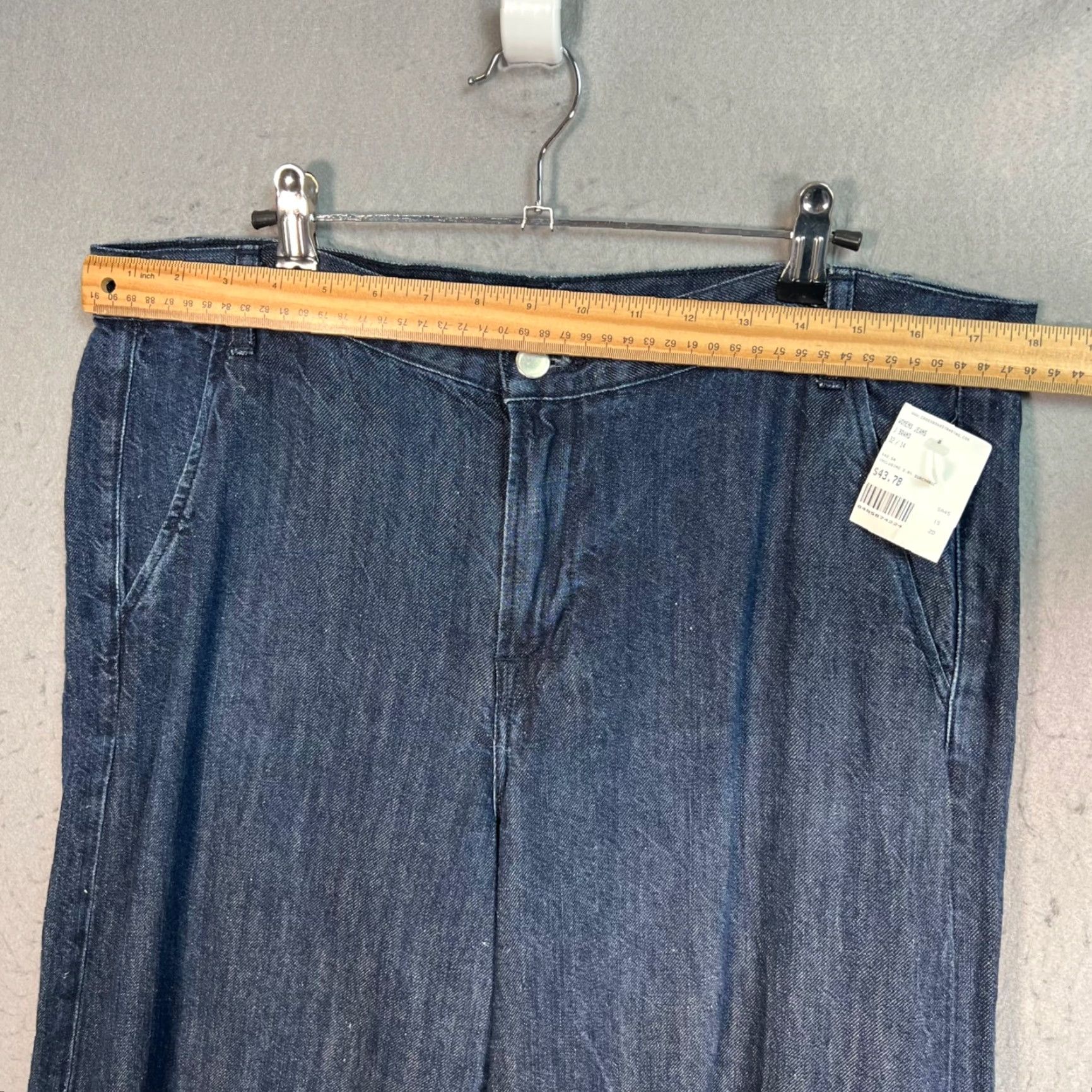 J Brand J Brand Womens Size 31 Wide-Leg Denim Pants Cotton/Linen Blend Size 24" / US 00 / IT 34 - 6 Thumbnail