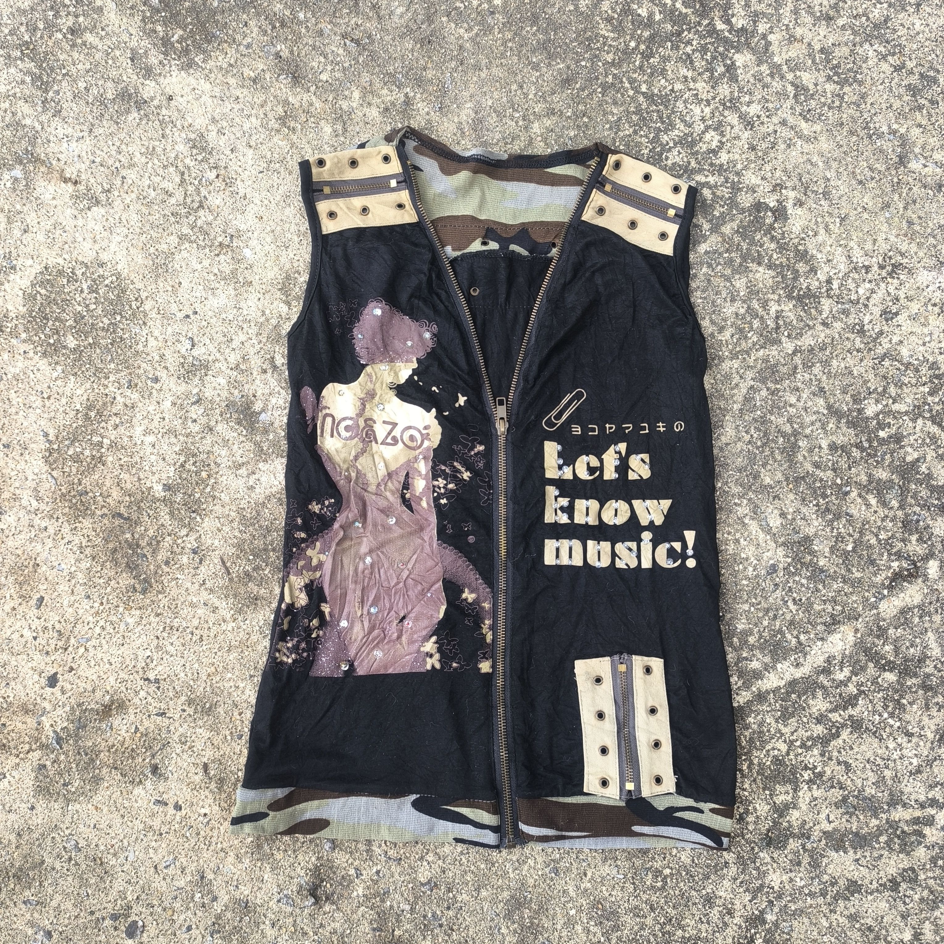 Japanese Brand Harajuku Sleeveless camo jacket gothic modern style Size M / US 6-8 / IT 42-44 - 2 Thumbnail