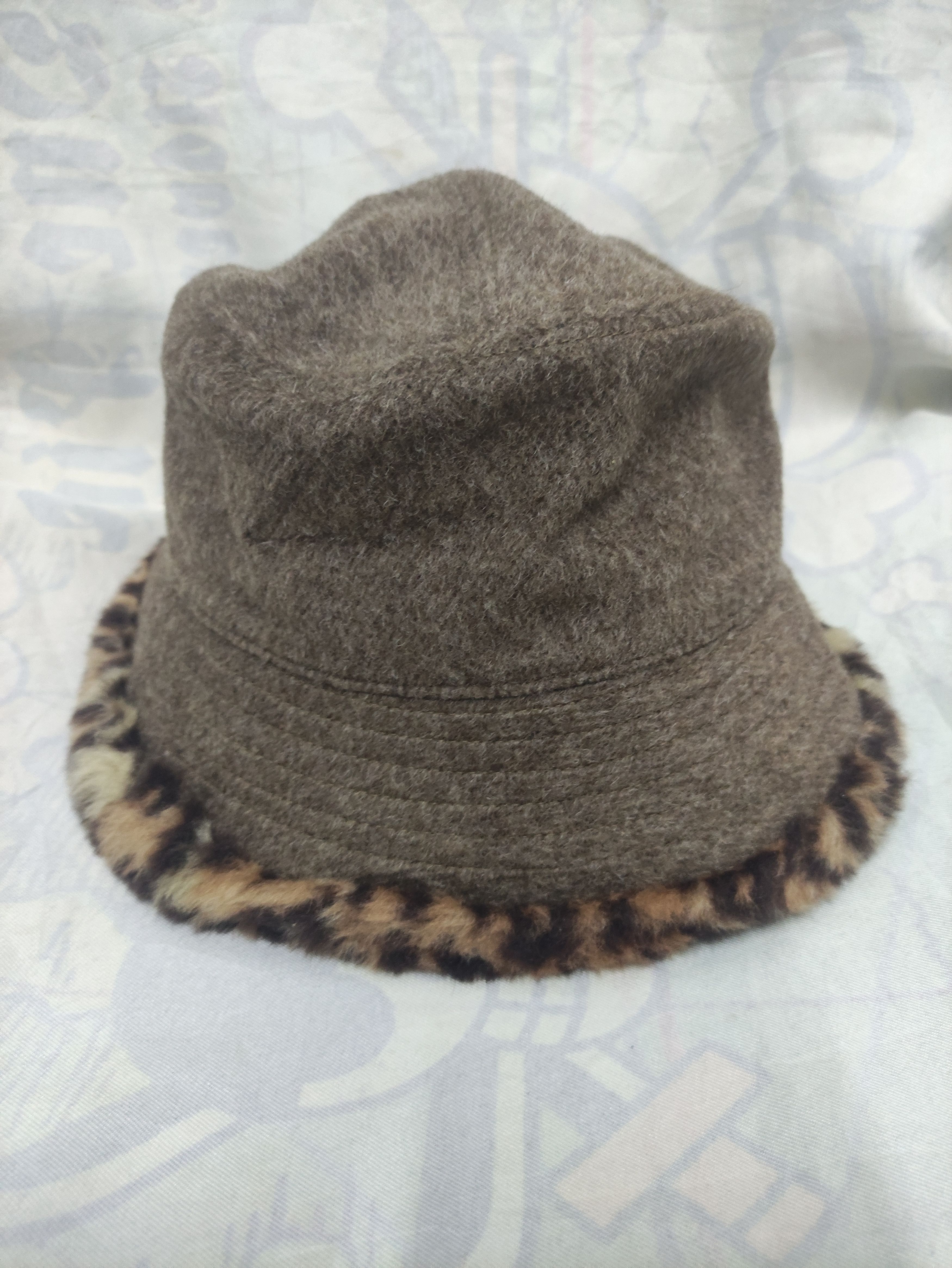 Japanese Brand MARYLIA WOOL LEOPARD BUCKET HAT Size ONE SIZE - 5 Thumbnail