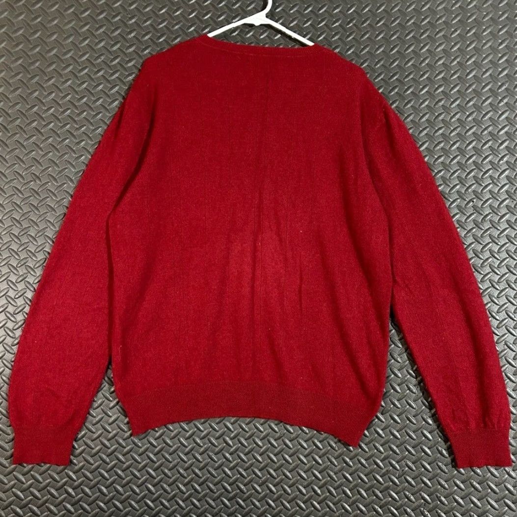 Apt. 9 Apt.9 Red V-Neck Long Sleeve Pullover 100% Cashmere Sweater Men's Size XL Size US XL / EU 56 / 4 - 2 Thumbnail