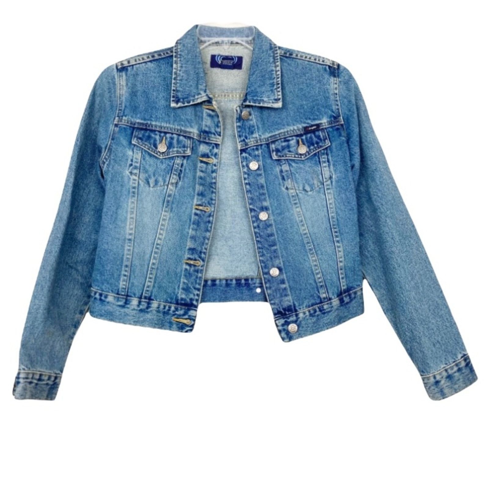 Vintage Vintage 90s Angel Denim Jean Jacket Size M / US 6-8 / IT 42-44 - 5 Thumbnail