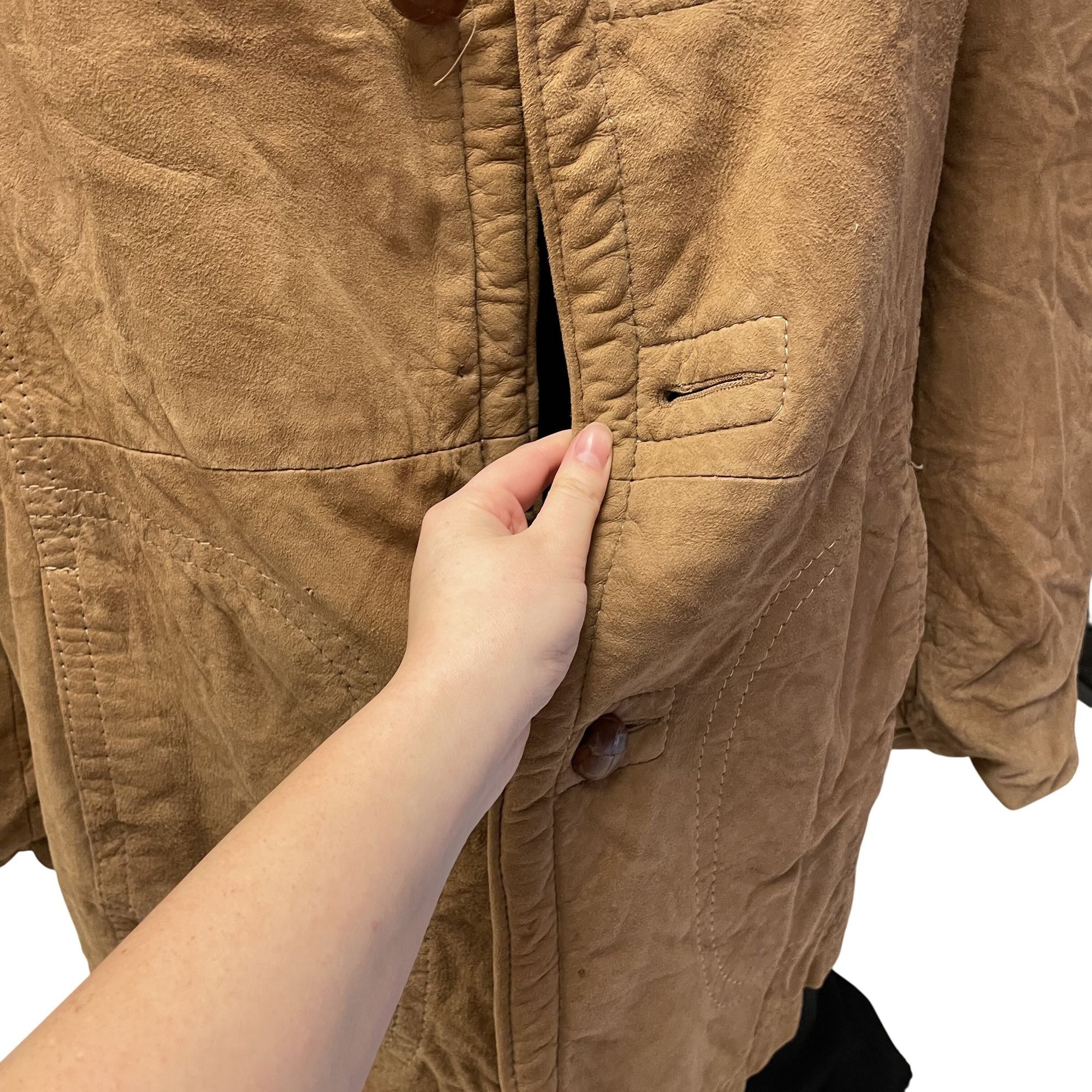 Other 70's Bunker Ramo Borg SHERPA Nubuck Leather Suede Jacket L Size US XL / EU 56 / 4 - 13 Thumbnail