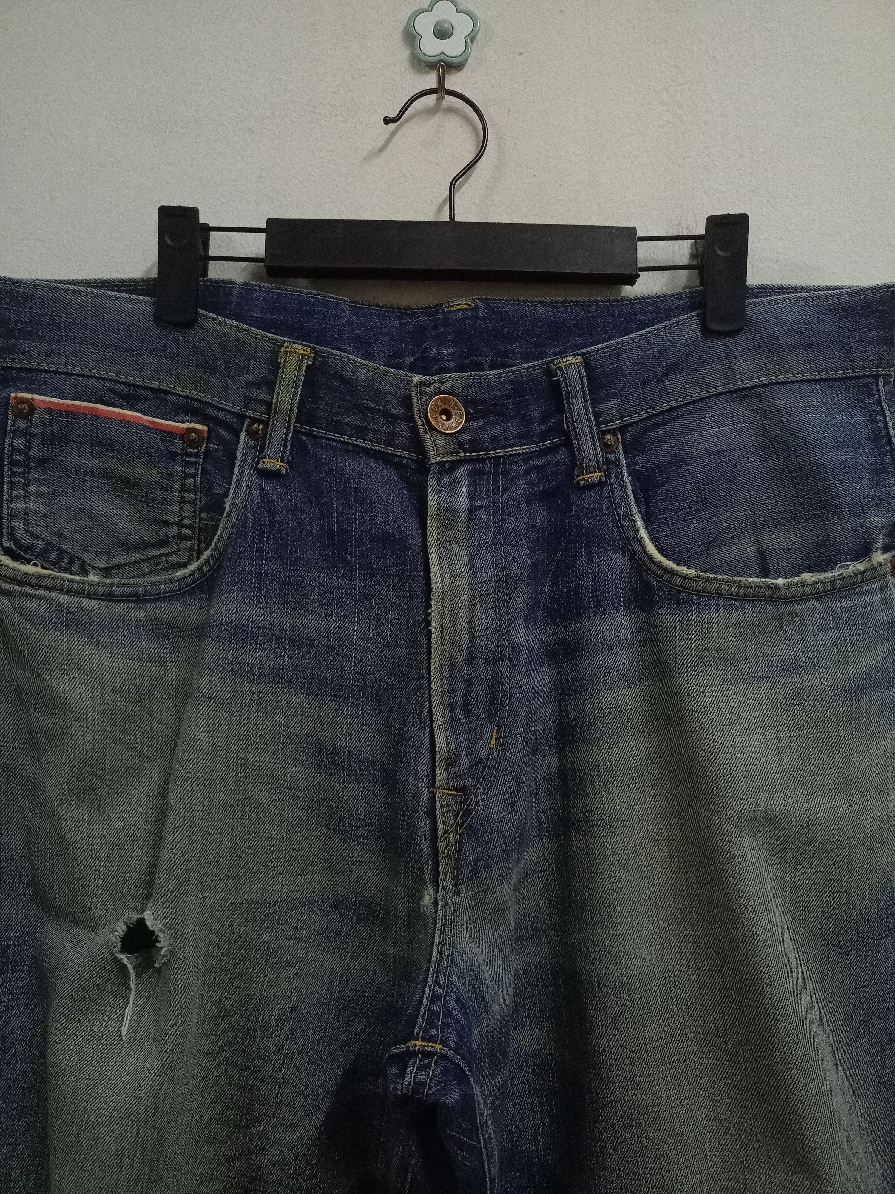 Edwin × Japanese Brand Vintage Edwin Japan Selvedge Buckle Back Baggy Jeans Size US 36 / EU 52 - 4 Thumbnail