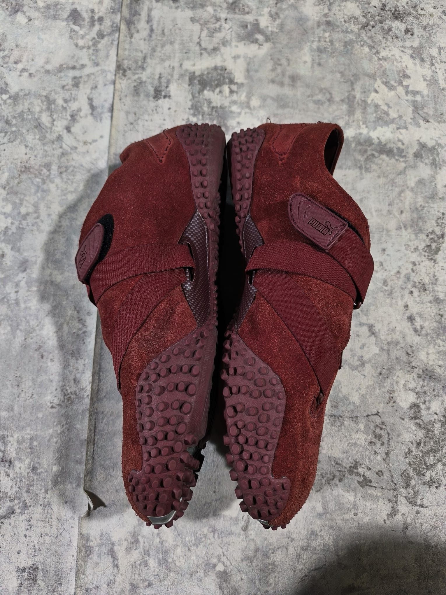 Puma vintage puma mostro burgundy red suede leather y2k Size US 12 / EU 45 - 6 Thumbnail