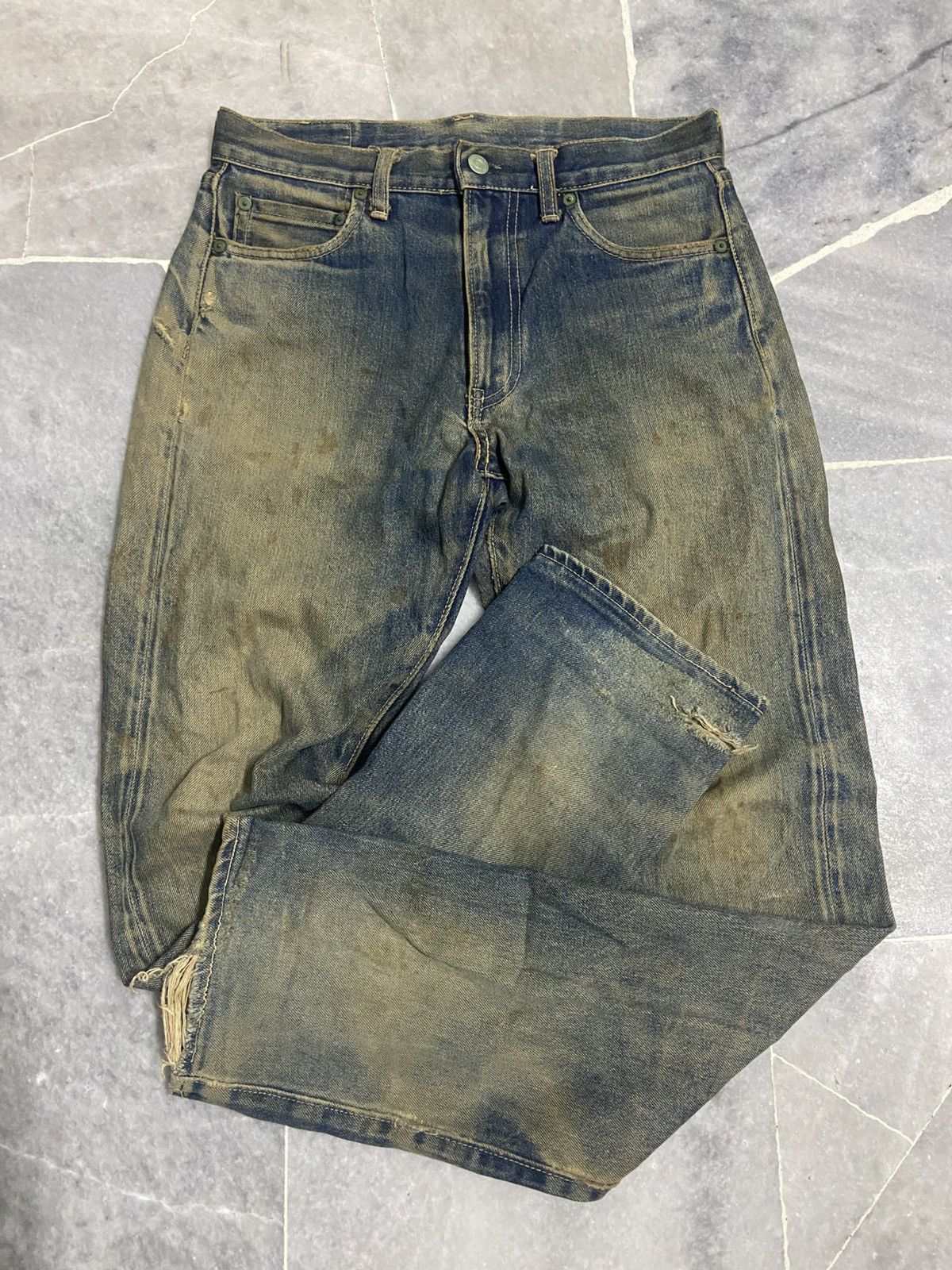 Japanese Brand Bleach distressed jeans Size US 28 / EU 44 - 2 Thumbnail