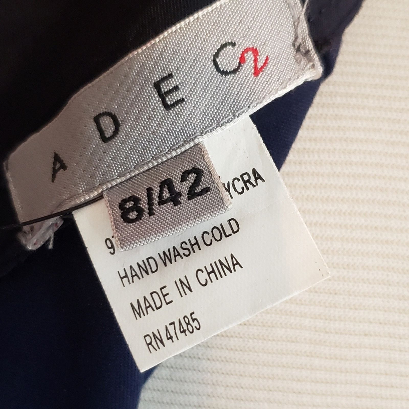 Other NWT ASEC2 Navy Zip back mini skirt by Philippe Adec SZ 8 Size 30" / US 8 / IT 44 - 2 Thumbnail