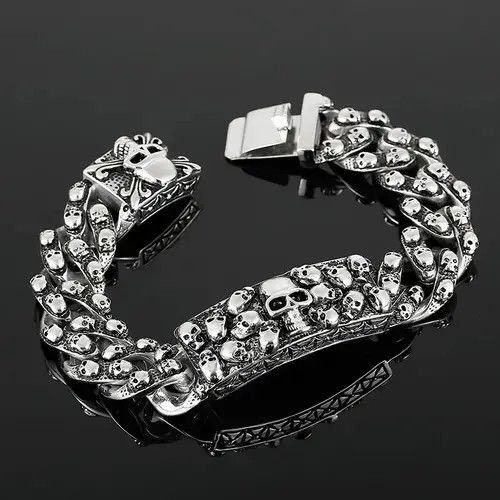 Jewelry Retro Skull Bracelets Size ONE SIZE - 4 Thumbnail