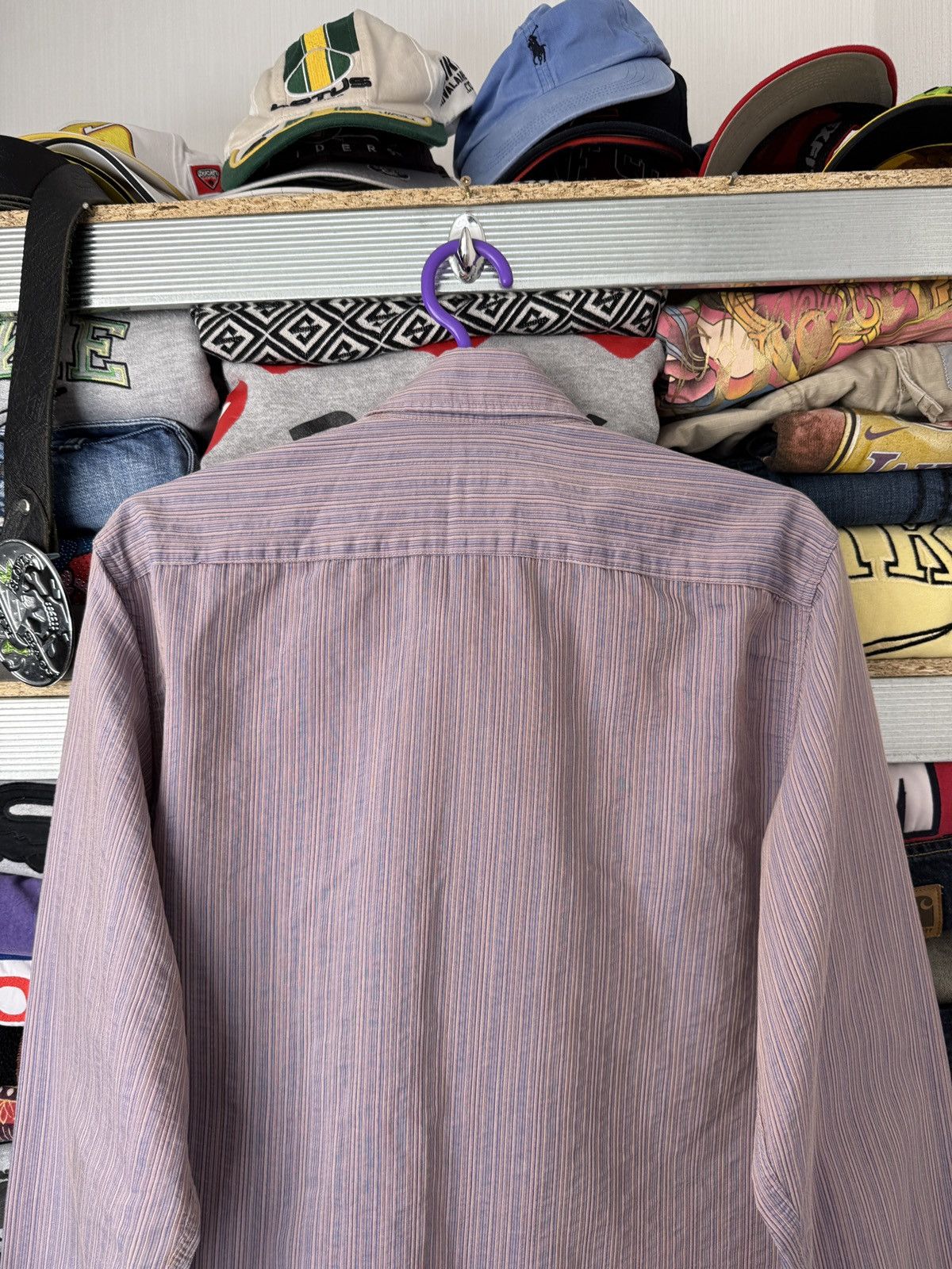 Armani Armani Jeans Striped Shirt Button Up Rayon Size US M / EU 48-50 / 2 - 7 Thumbnail