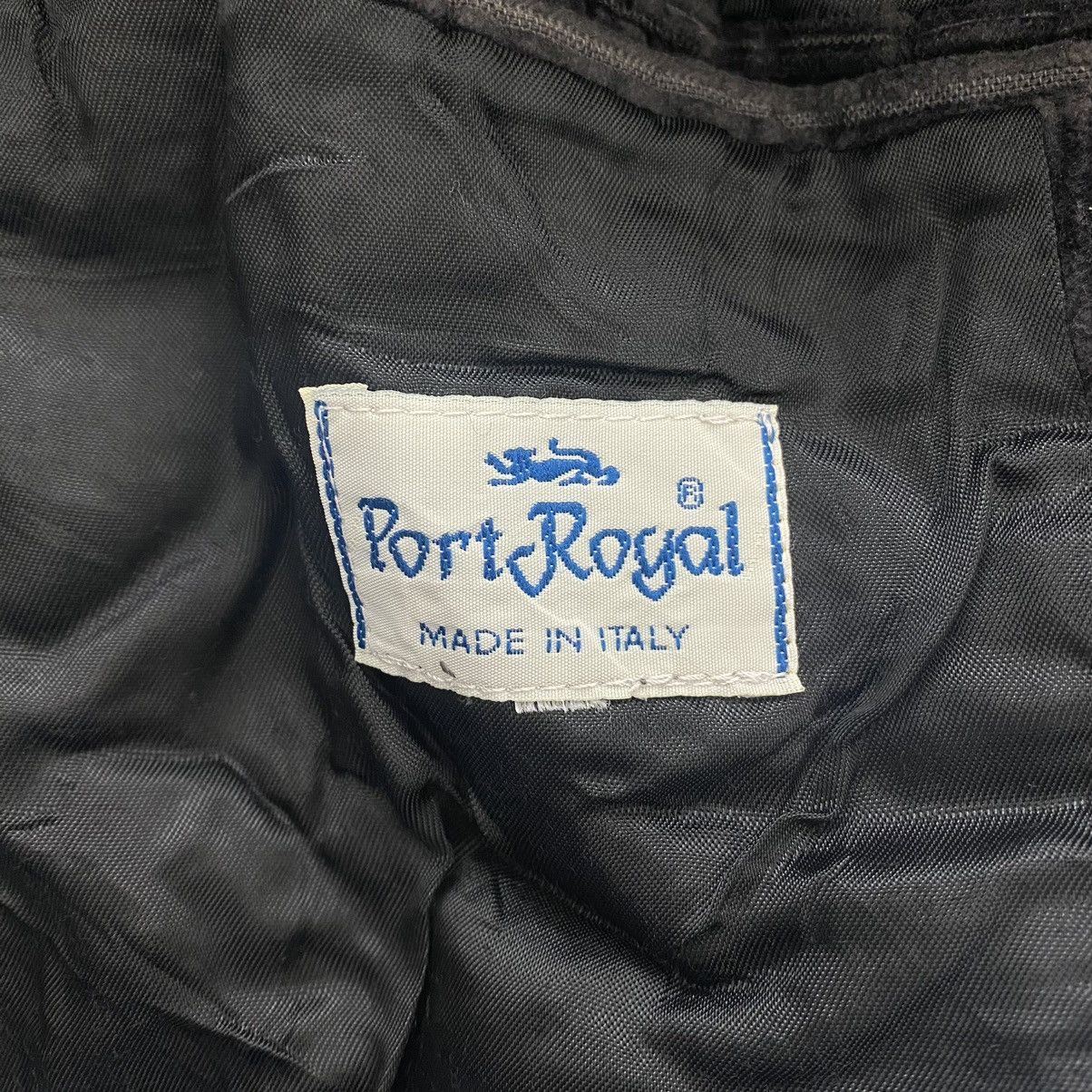 PORT ROYAL Italian Brand Black Velvet Corduroy Coat