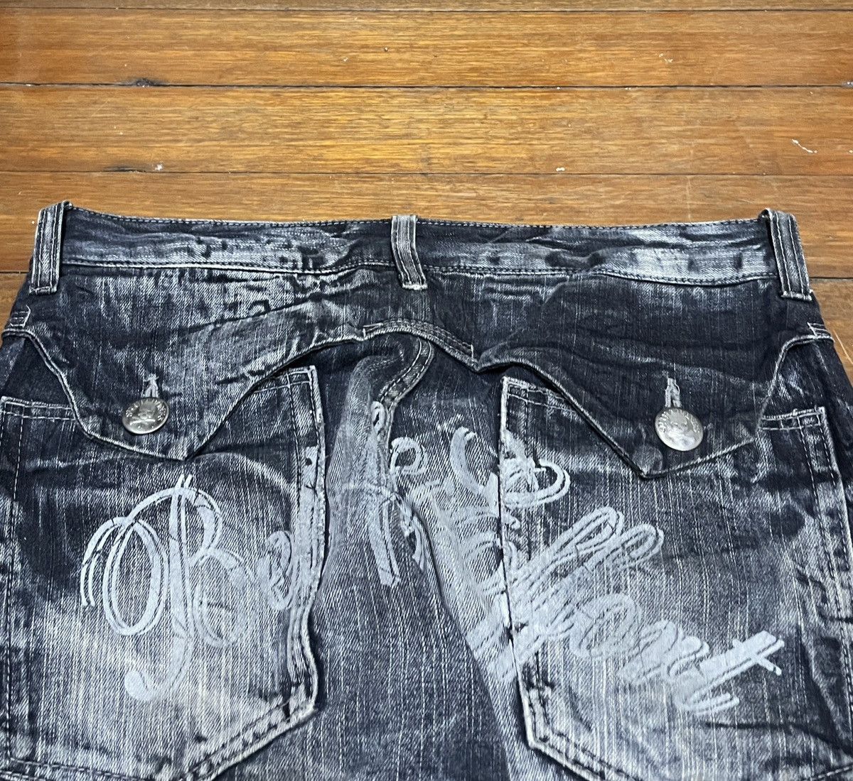 Vintage Rare Design Vintage Mild Life Distressed Flared Jeans 1990s Size US 35 - 4 Thumbnail