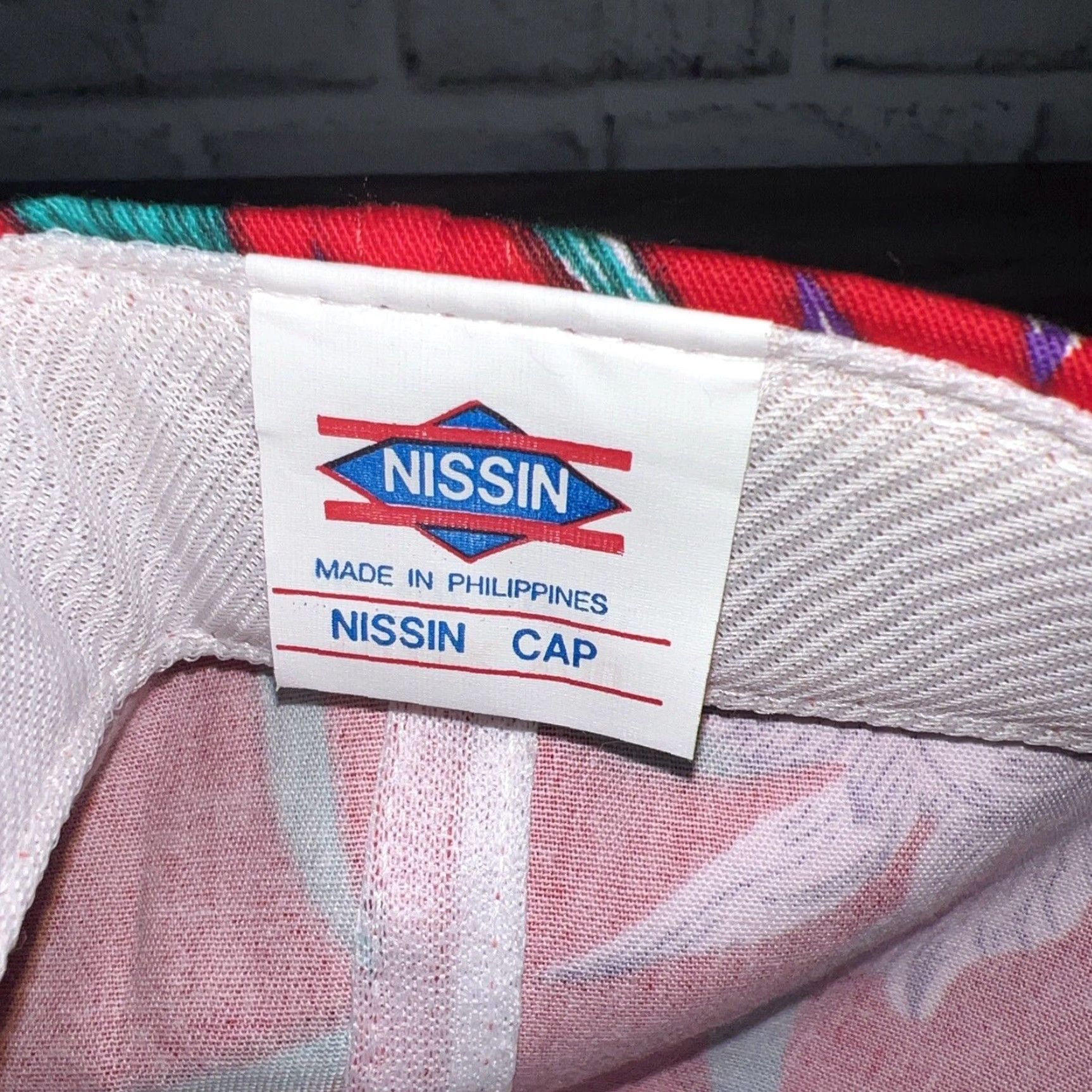 Vintage VTG Nissin Cap Baseball Hat Red Hawaiian Style Adjustable Men S Beach Pismo Beach Hawaii Theme Mens Cap Size ONE SIZE - 4 Thumbnail
