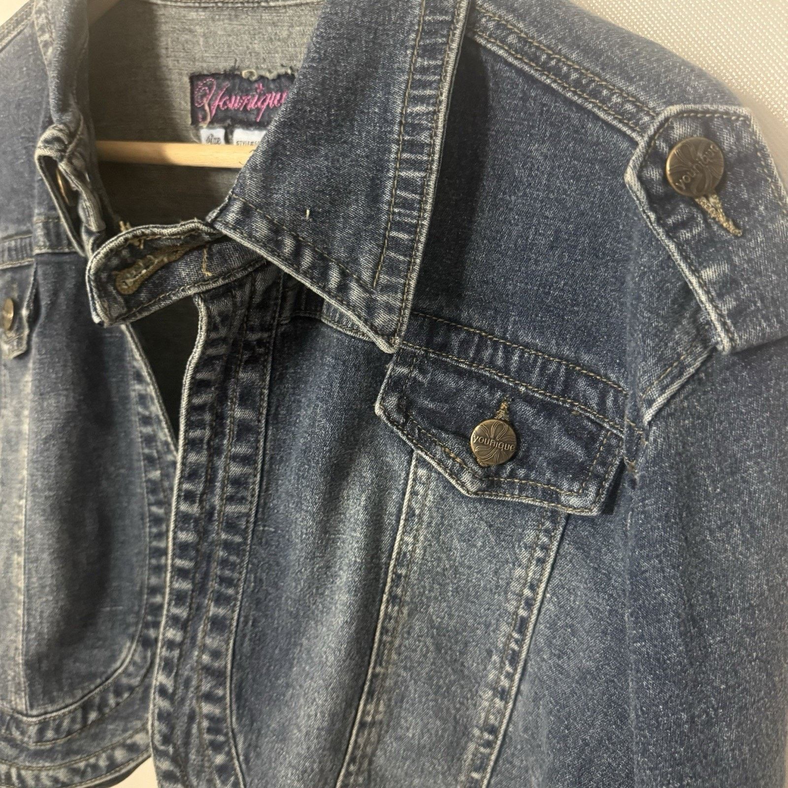 Other Younique Y2K Denim Jacket Cropped Jacket Western Bolero Size 3XL / US 20-22 - 5 Thumbnail