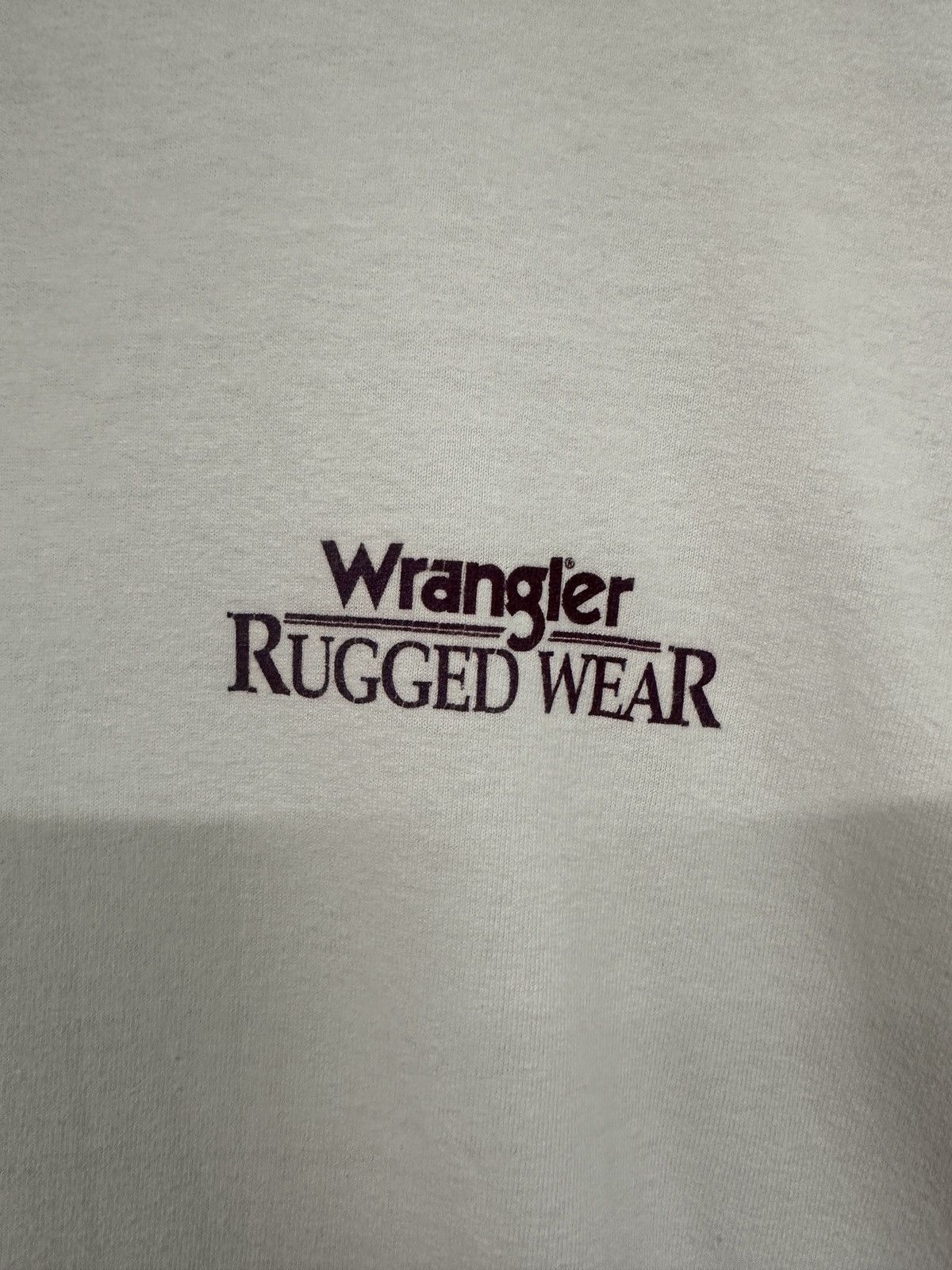 Vintage × Wrangler Vintage 90s Wrangler Rugged Wear Tee Size US XL / EU 56 / 4 - 2 Thumbnail