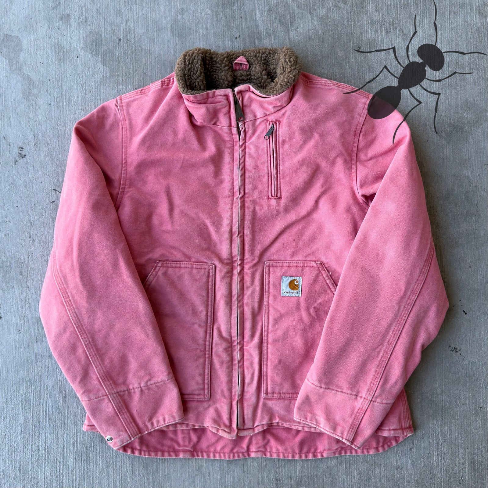 Carhartt × Vintage Carhartt WOMENS WJ022 SBT pink arctic work wear jacket Size US S / EU 44-46 / 1 - 1 Thumbnail