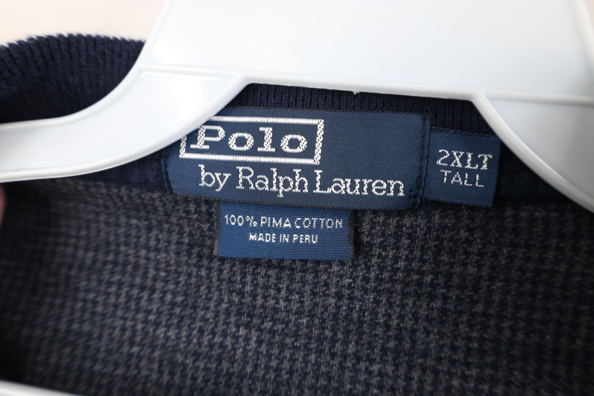 Polo Ralph Lauren Vintage 90s Ralph Lauren Cotton Houndstooth Long Sleeve Polo Size US XXL / EU 58 / 5 - 7 Thumbnail