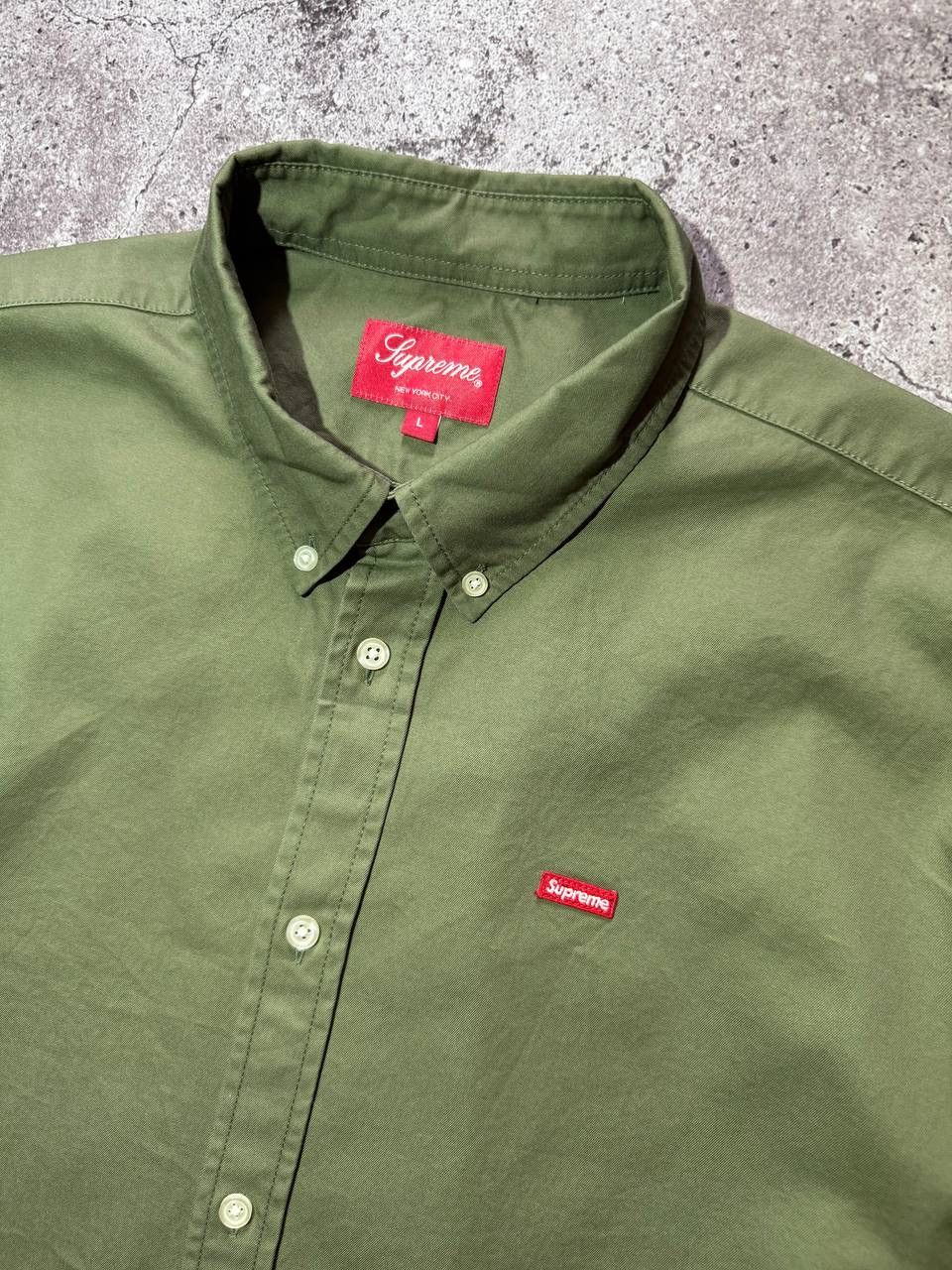 Supreme Supreme Rare Green 100% Cotton Shirt Button Up Long Sleeves Size US L / EU 52-54 / 3 - 3 Thumbnail