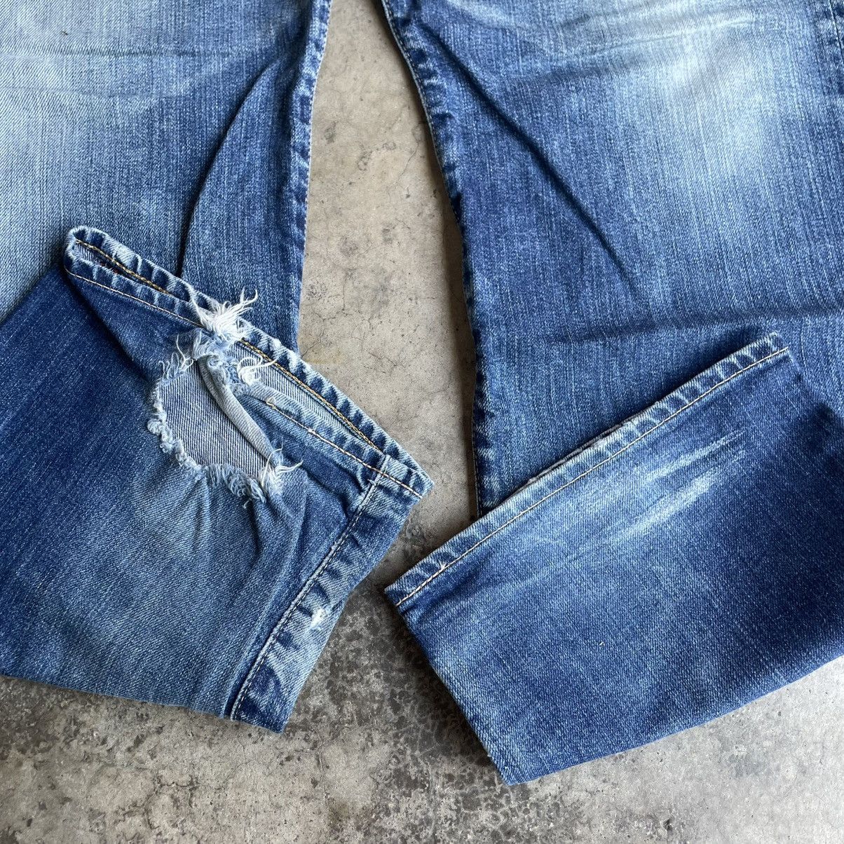 Nitraid 🔥🇯🇵Vintage Nitraid Skateboard Ripped Distress Denim Jeans Size US 36 / EU 52 - 7 Thumbnail