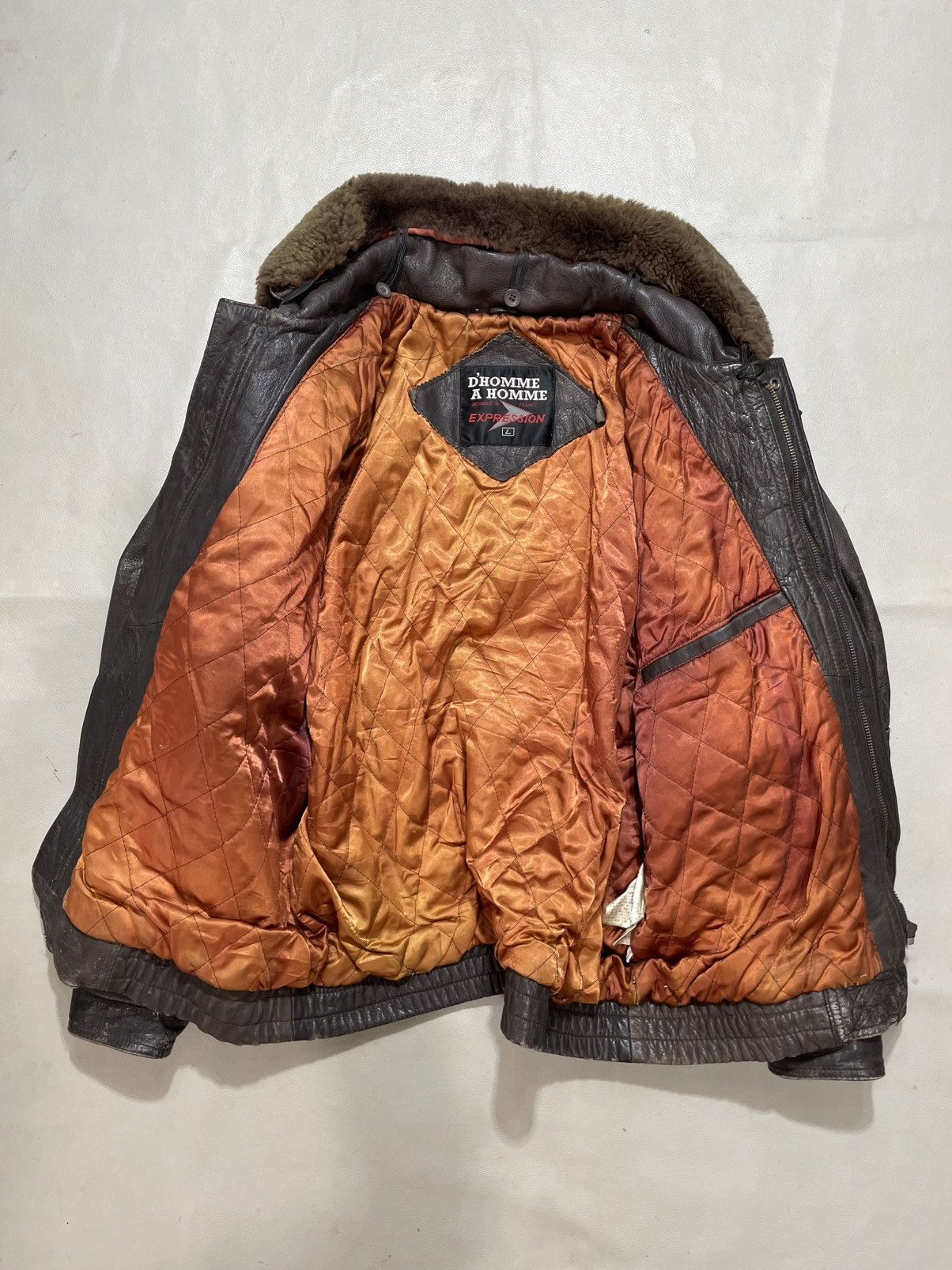 Vtg Issey Miyake Design Leather Fur Jacket D'hommeA'Homme