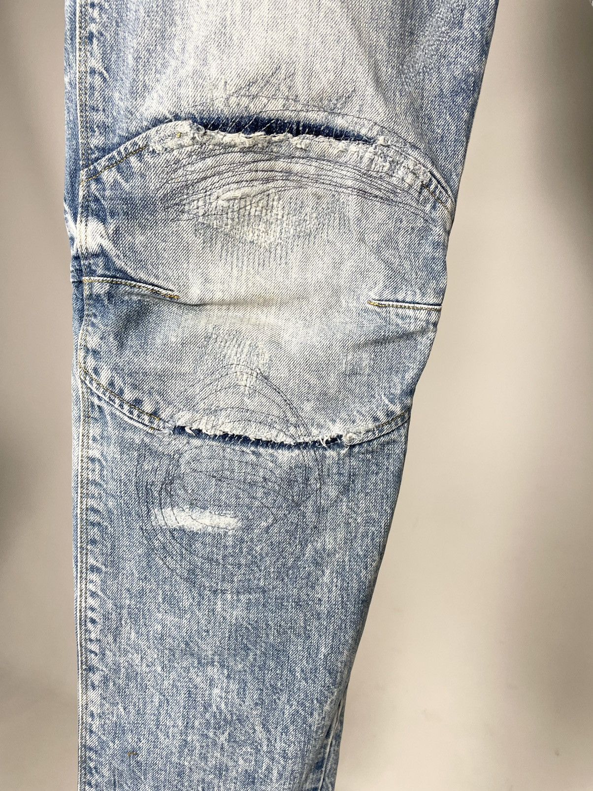 G-Star G-Star RAW 5620 3D Tapered Distressed Skinny Denim Jeans Size US 34 / EU 50 - 11 Thumbnail