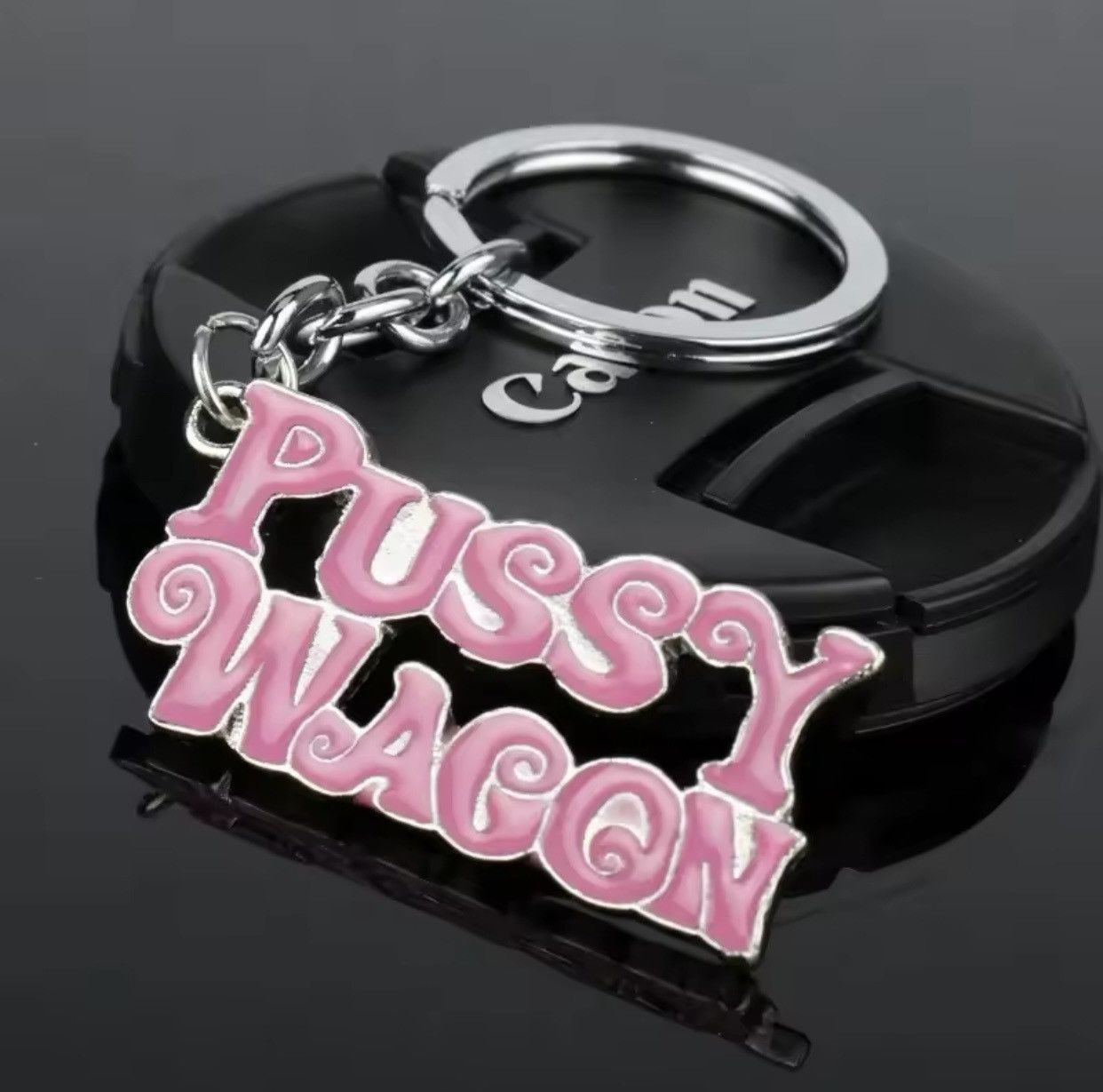 Vintage PXSSY WAGON Letter Metal Enamel Keychains Size ONE SIZE - 1 Thumbnail