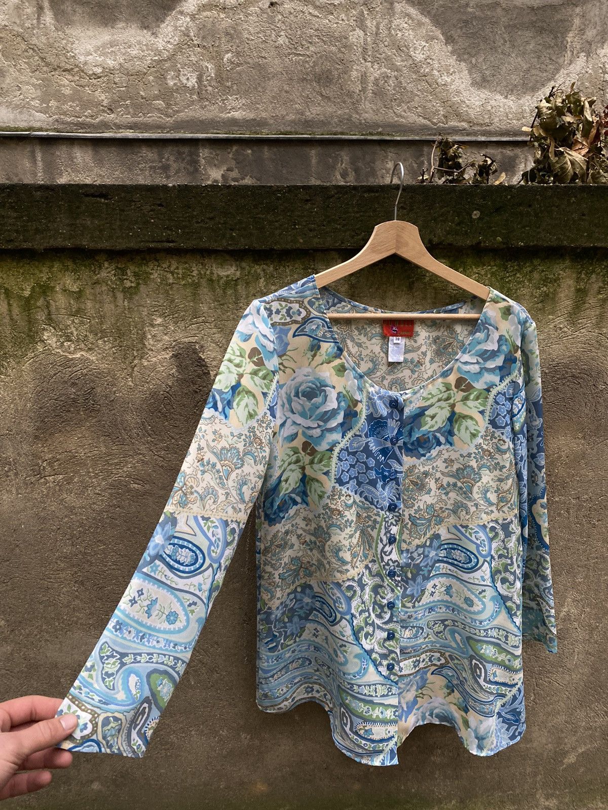 Vintage 90s Kenzo Jungle Overprinted Blouse