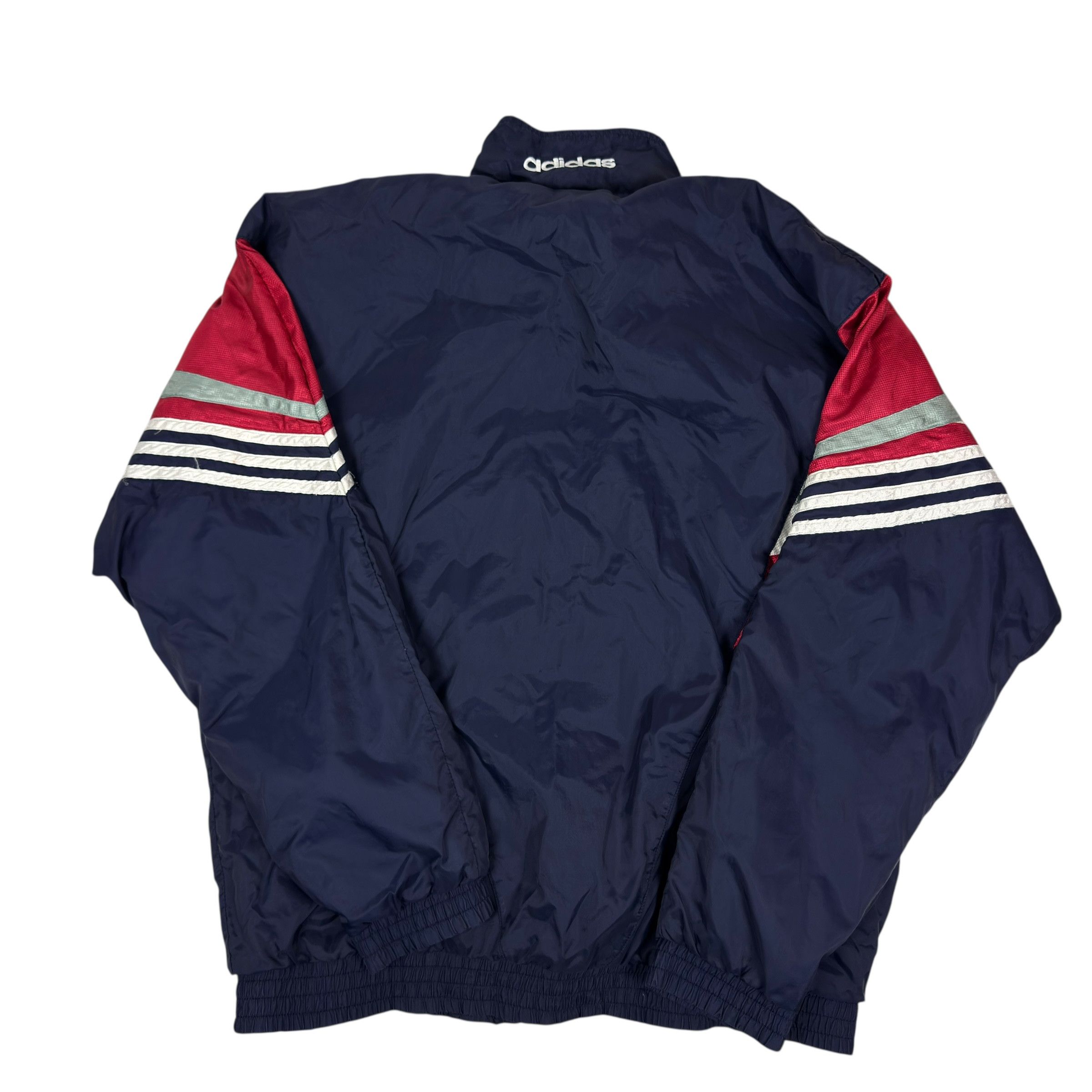 Adidas × Vintage Adidas Men's blue 3 Stripes Full Zip Windbreaker Jacket M Size US M / EU 48-50 / 2 - 8 Thumbnail