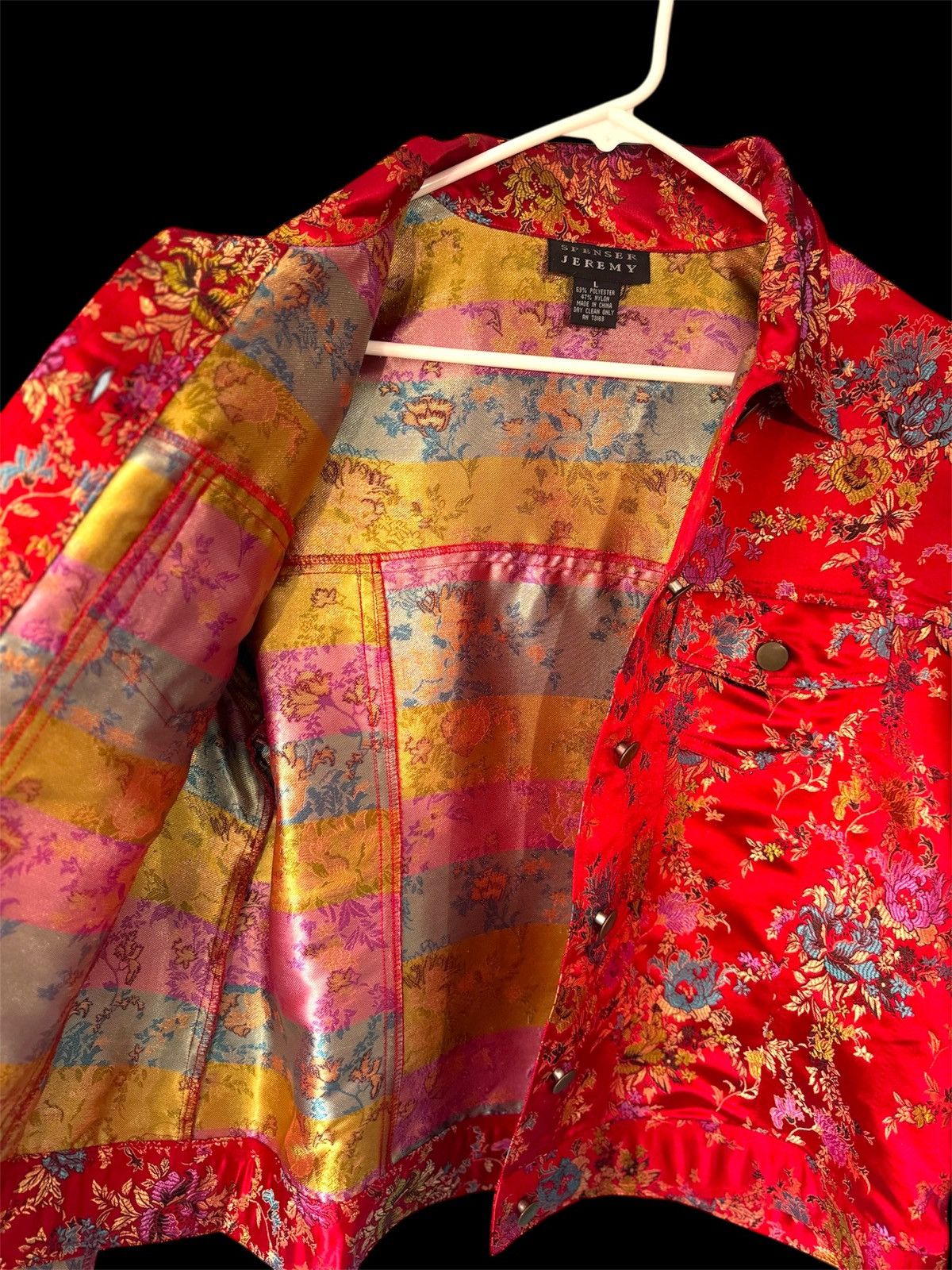 Other CHINESE FLORAL JACQUARD SATIN JACKET Size M / US 6-8 / IT 42-44 - 3 Thumbnail