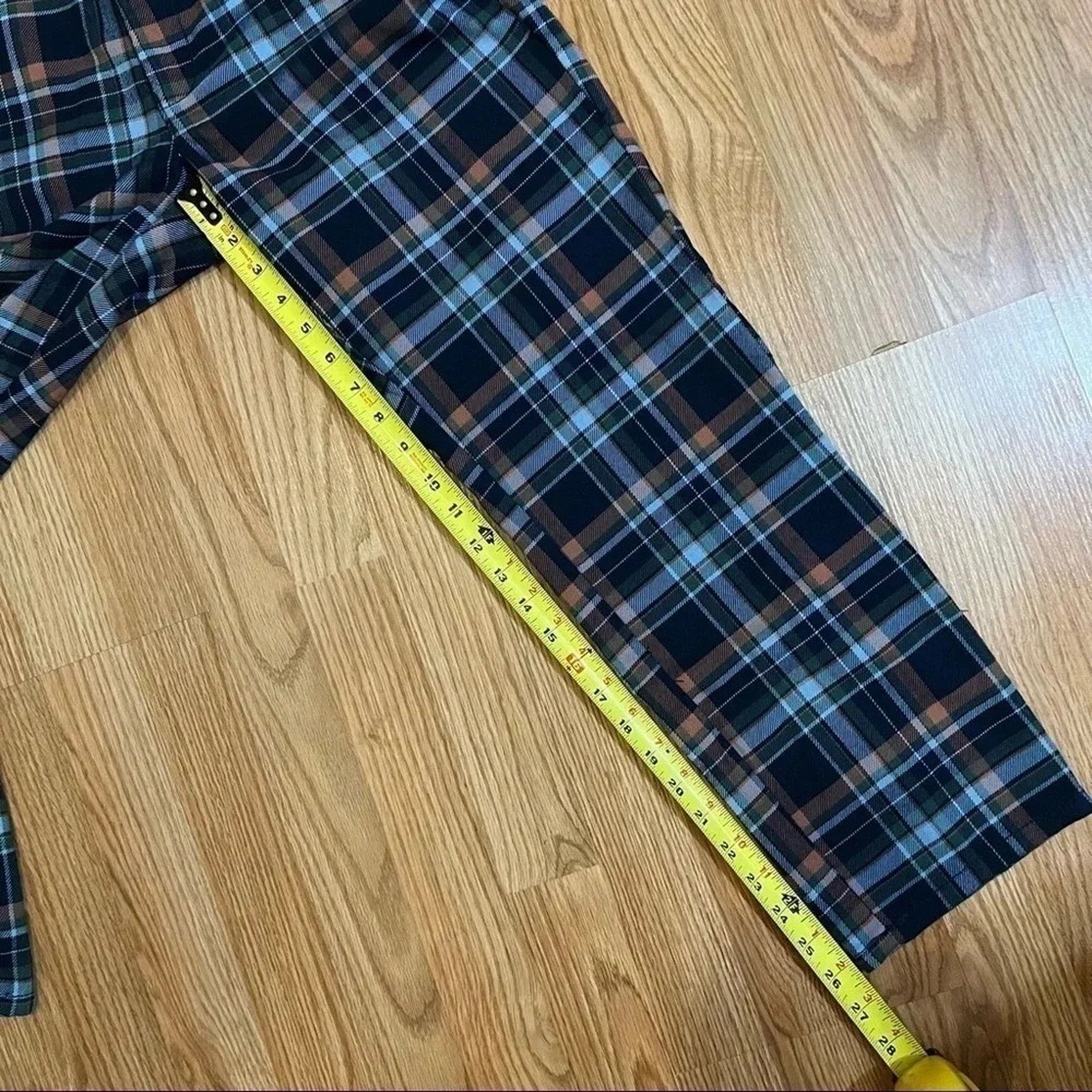 American Eagle Outfitters American Eagle Super High Rise Skinny Trousers Sz 6 Plaid Size 28" / US 6 / IT 42 - 8 Thumbnail