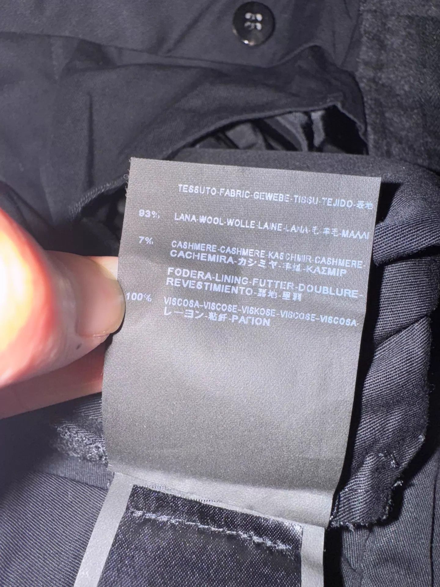 Saint Laurent Paris SLP 15FW Black/Gray Straight Wool Trousers 46 Size US 30 / EU 46 - 7 Thumbnail
