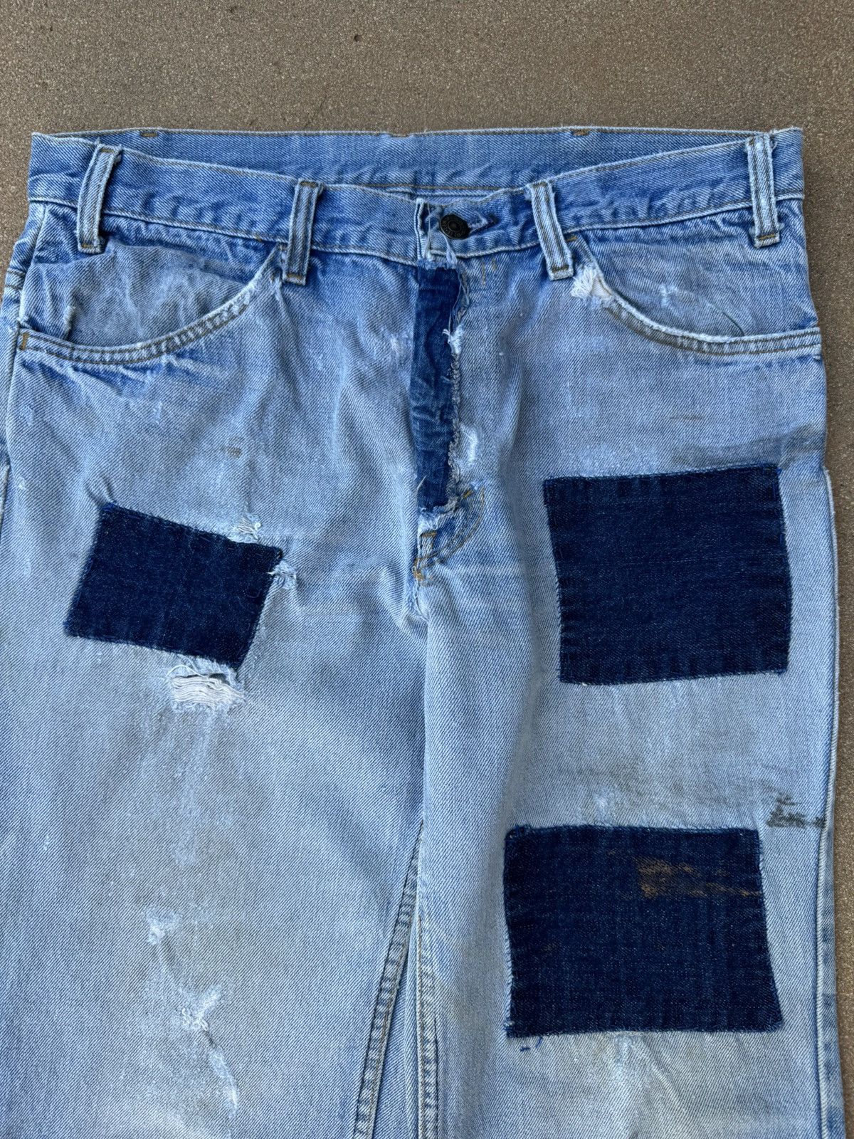 Levi's × Vintage Vtg 70’s Levi’s 684 Orange Tab Bellbottom Faded Jeans 34x31 Size US 34 / EU 50 - 4 Thumbnail