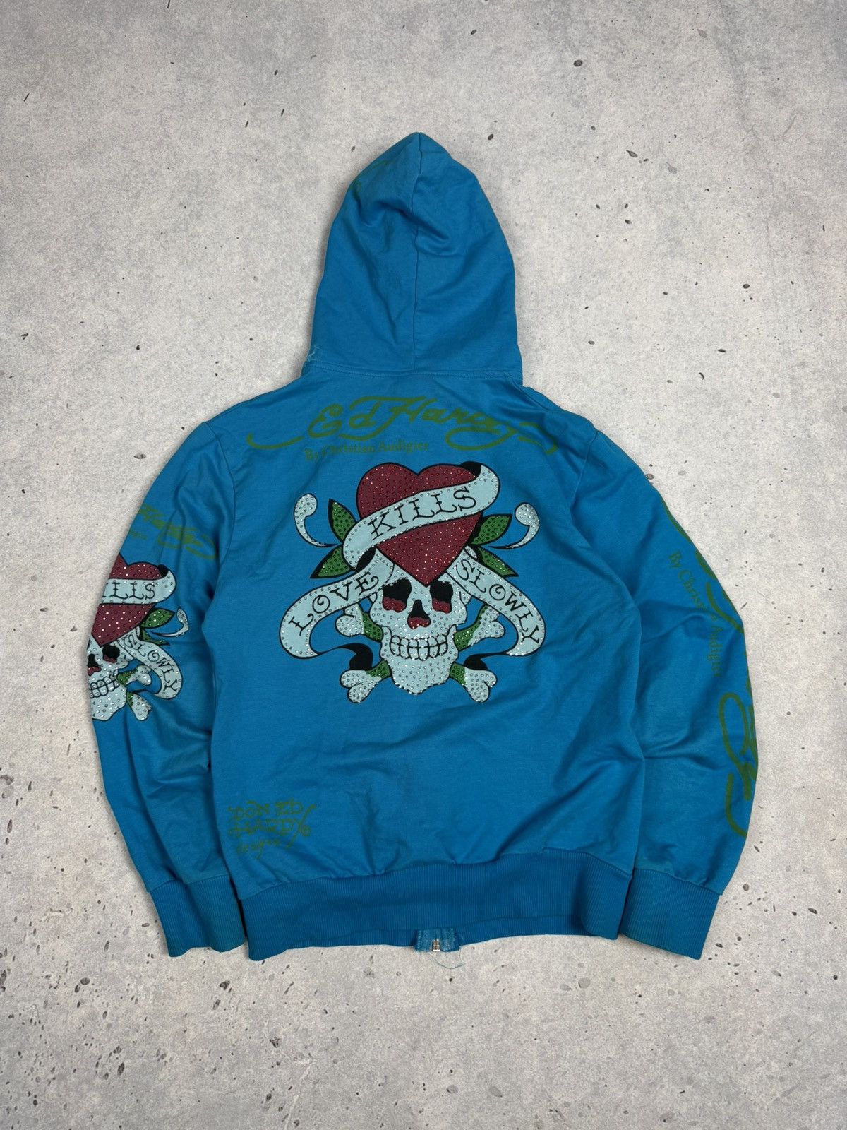 Ed Hardy Ed Hardy Avant Garde Zip Hoodie Skull Y2K If Six Was Nine Size M / US 6-8 / IT 42-44 - 1 Thumbnail