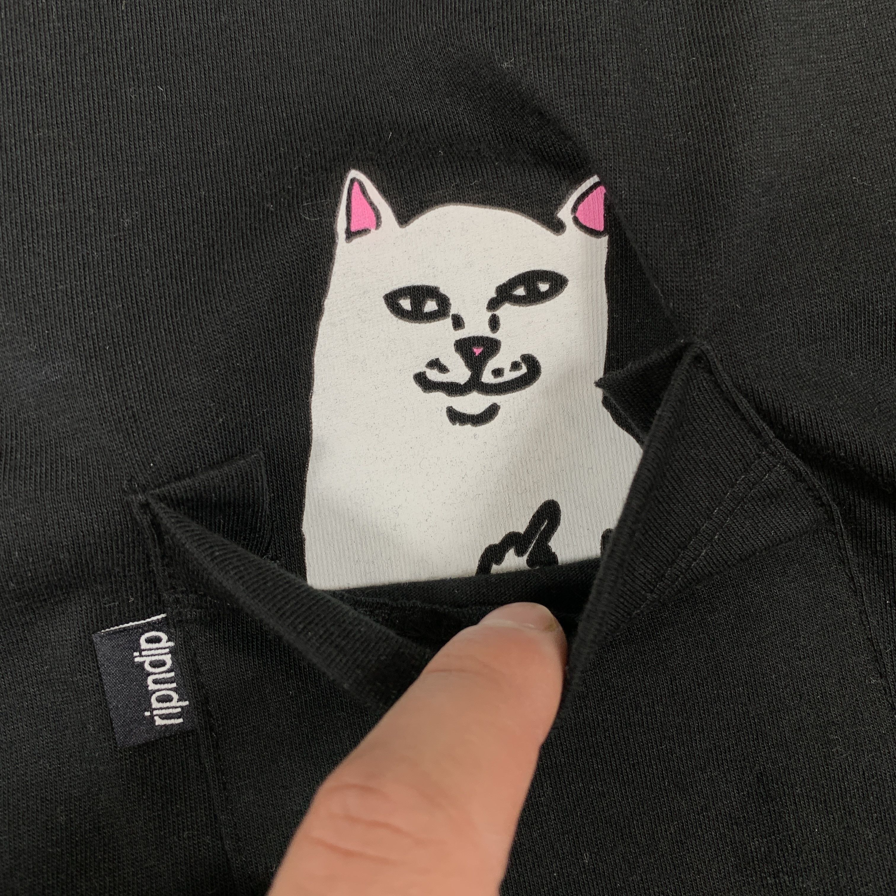 RIPNDIP Ripndip Icon Black Graphic Pocket Tee Shirt M Size US M / EU 48-50 / 2 - 5 Thumbnail