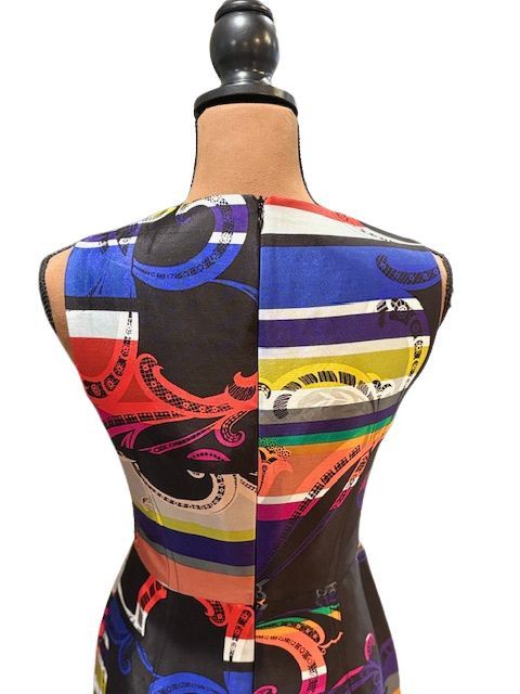 Trina Turk Black Mini Dress with Oversized Colorful Paisley Print Size M / US 6-8 / IT 42-44 - 6 Thumbnail