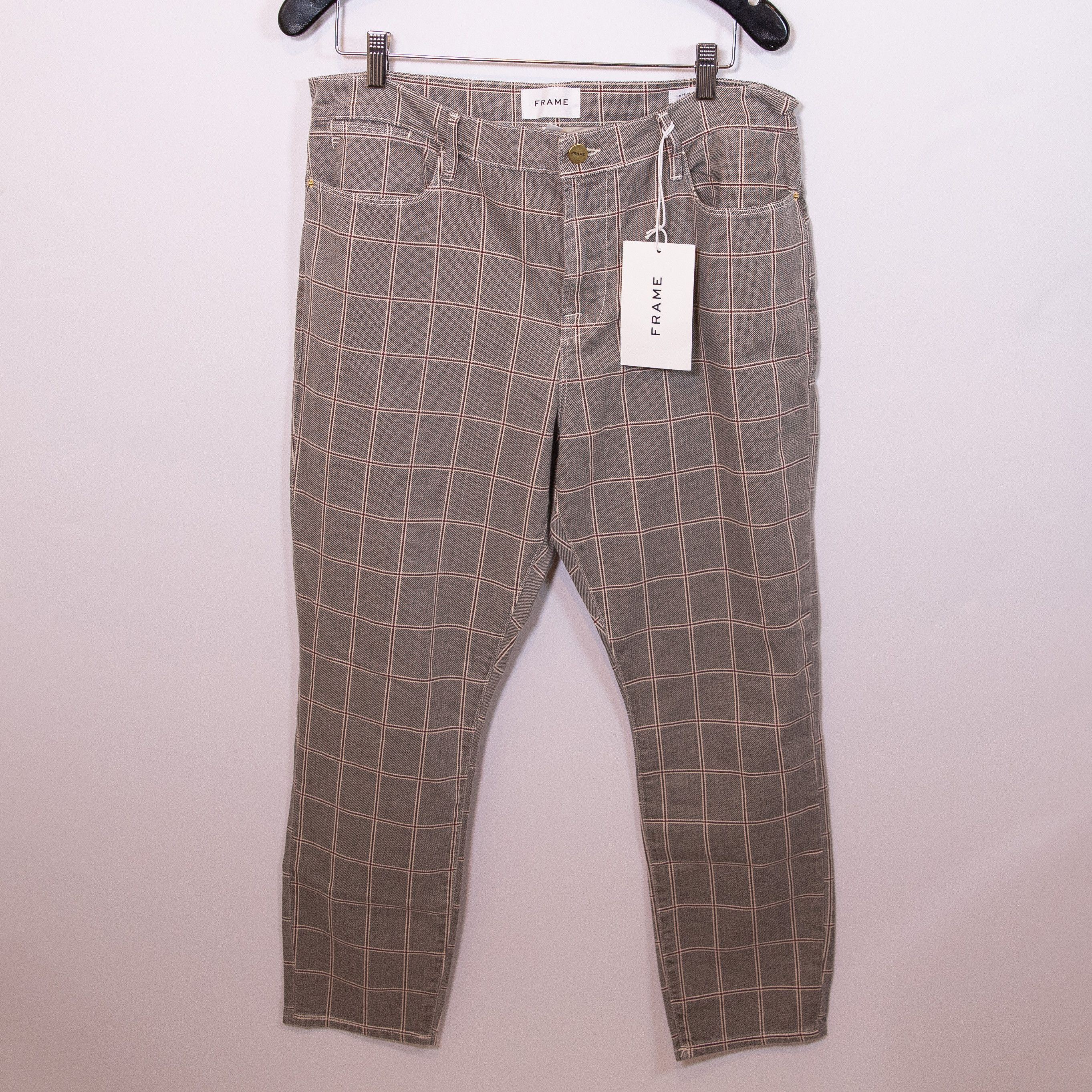 NEW Frame Denim Le High Skinny Crop Plaid